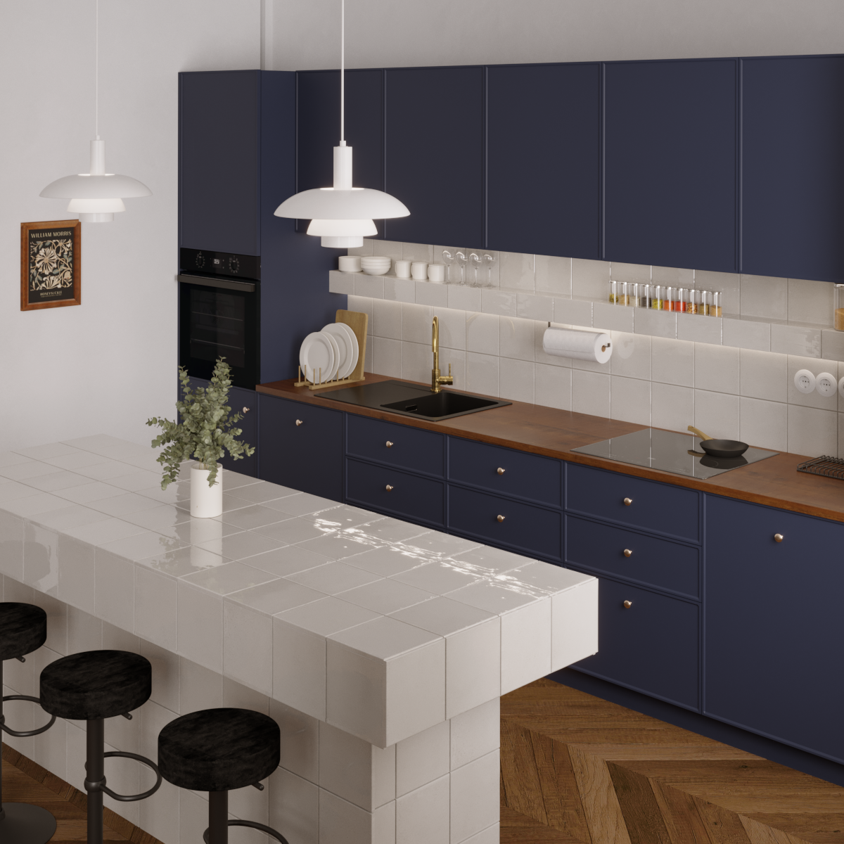 Lampa wisząca Ferro biała E27 Milagro - 5