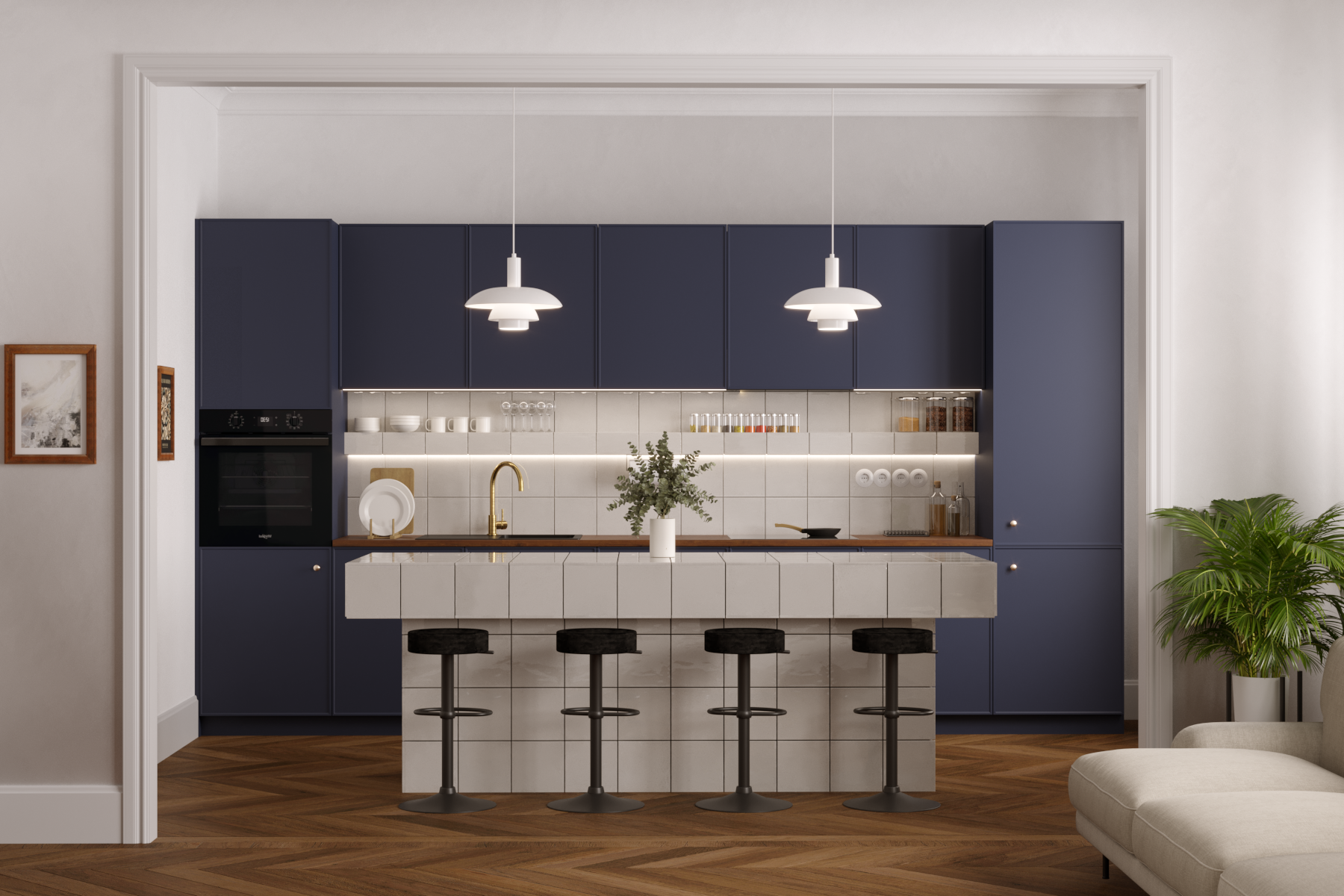 Lampa wisząca Ferro biała E27 Milagro - 3