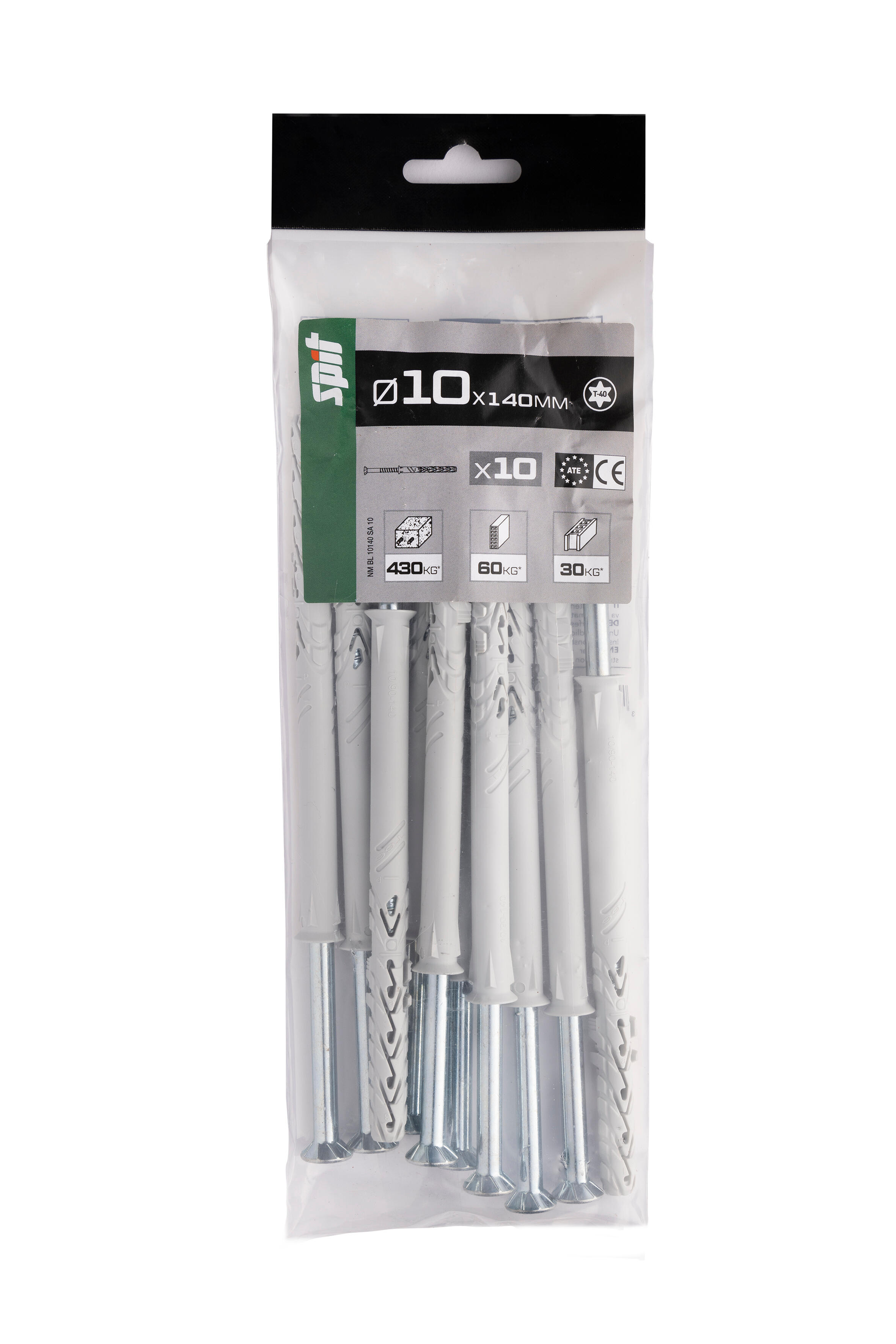 Cheville traversante multi-matériaux Diam.10 mm x 140 mm - SPIT Blong (lot de 10) - 3