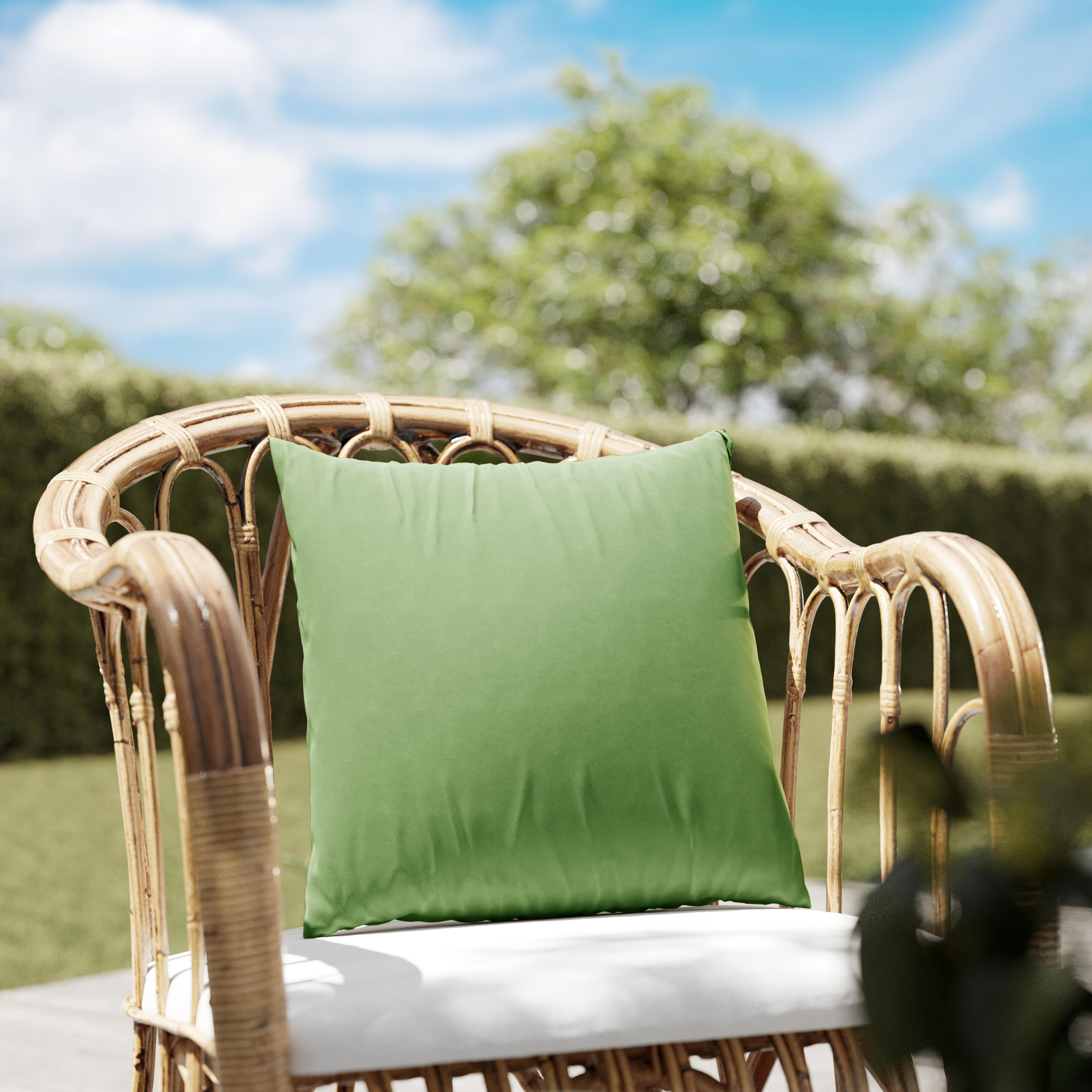 Cojín decorativo de jardín verde 45x45 cm