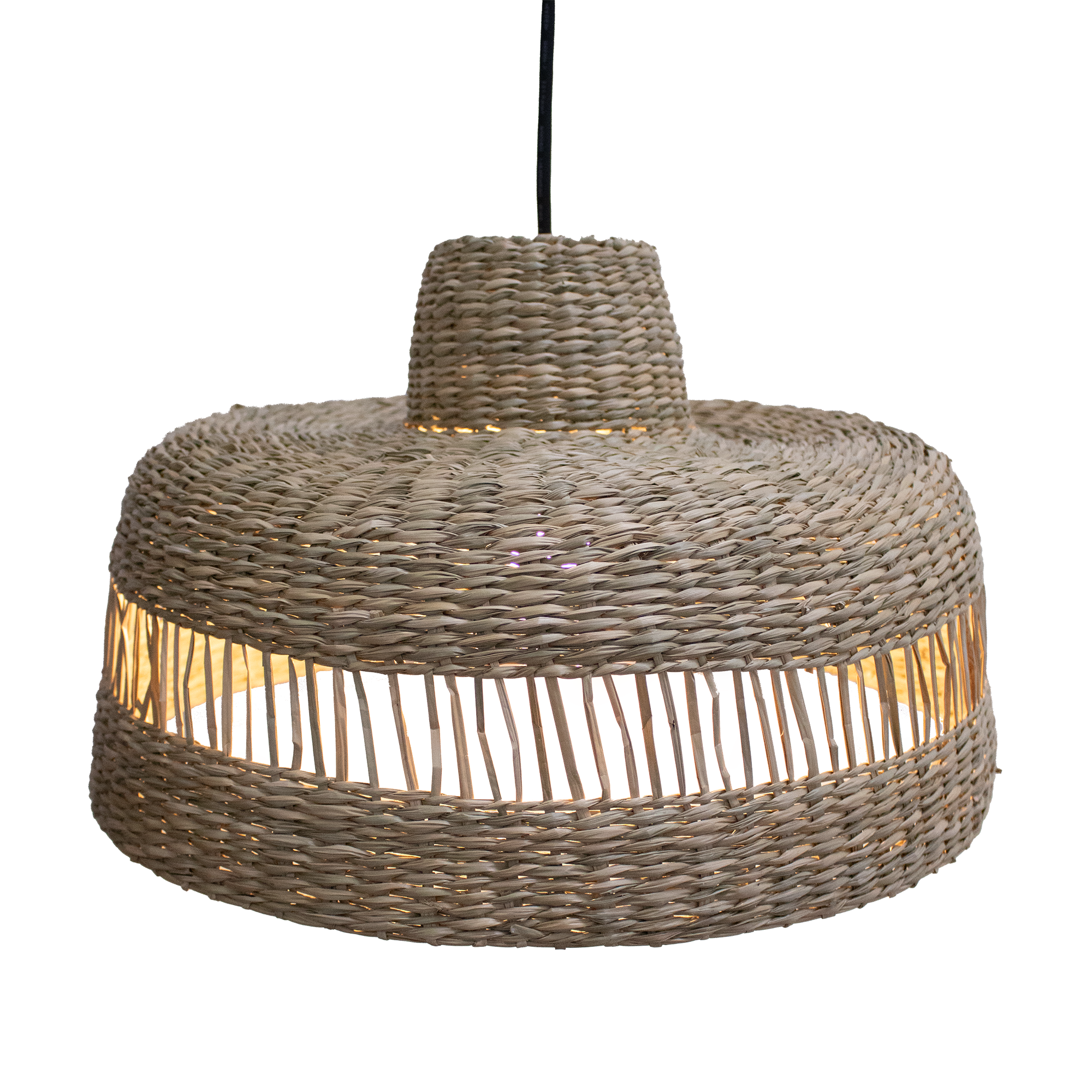 Lámpara de techo colgante de exterior de mimbre marrón 1 luz E27 INSPIRE Cambril 45 cm - 4