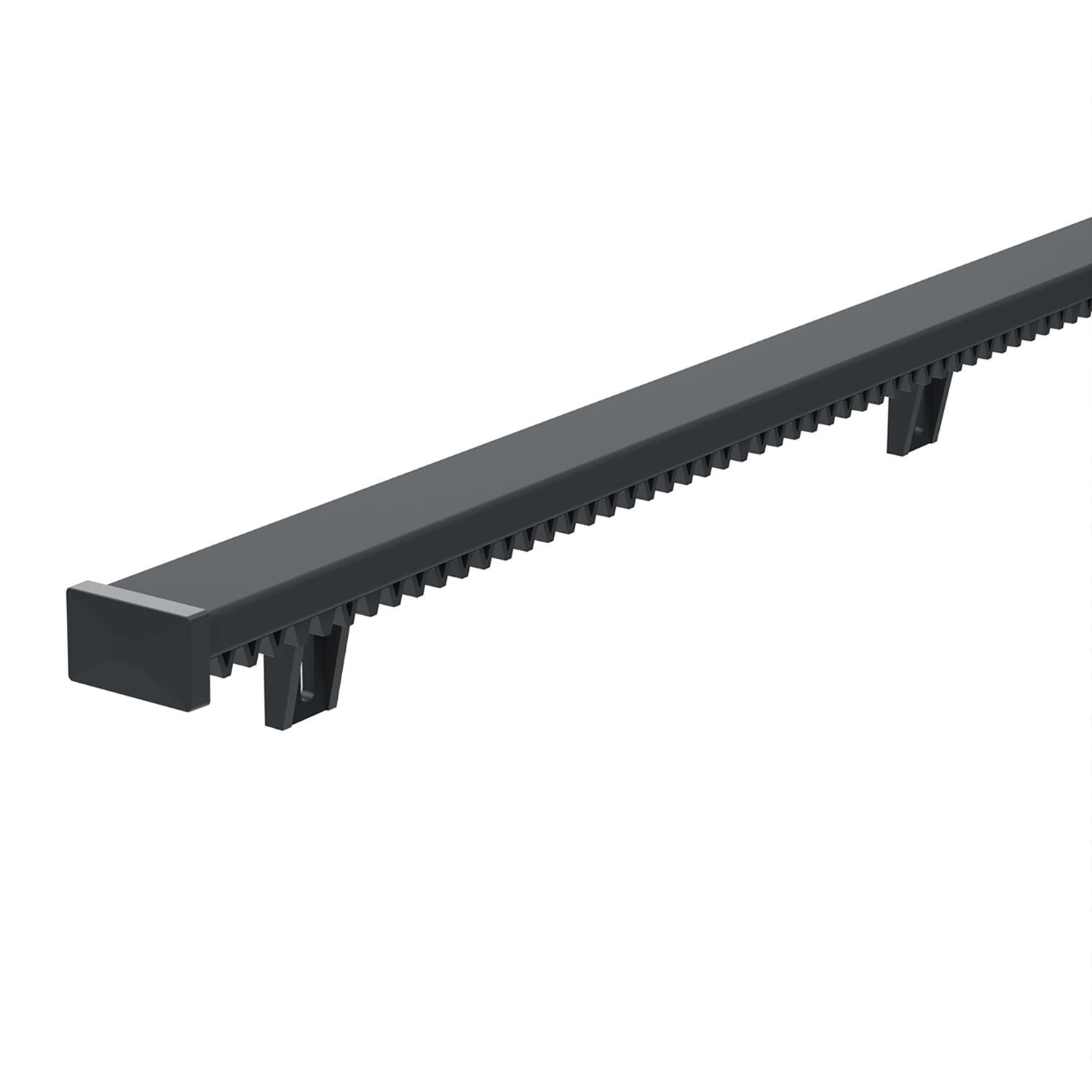 Crémaillère pour portail coulissant Klos Up de 5m, Gris zinc - 7016, non posée - 2