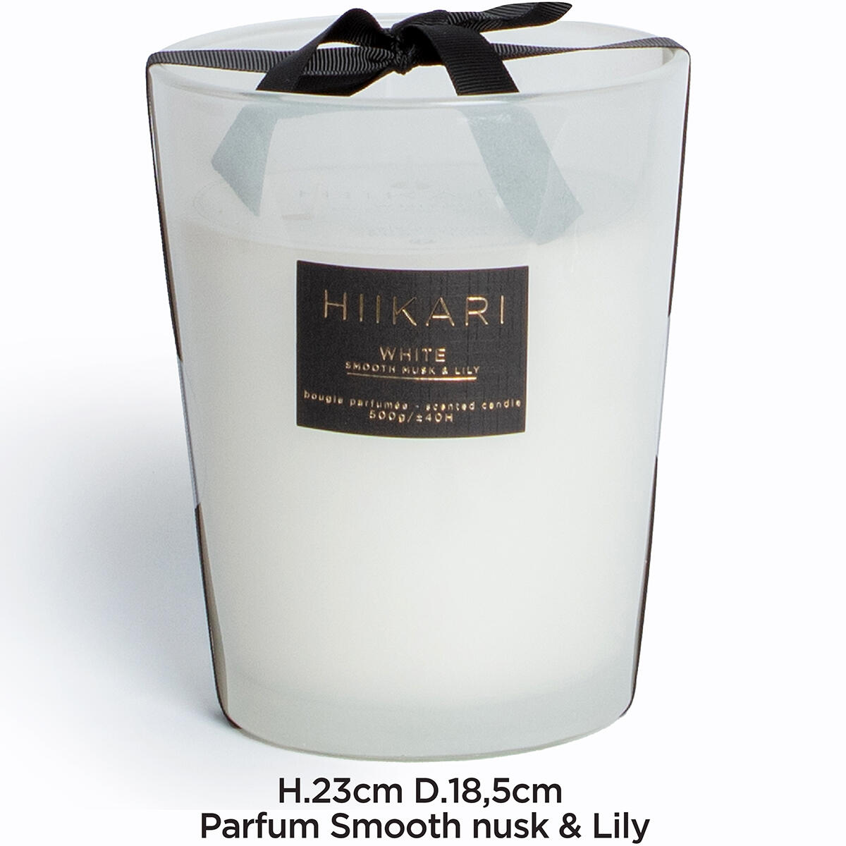 Vela perfumada Sign smooth musk lily XL 1150g 70h branca - 2