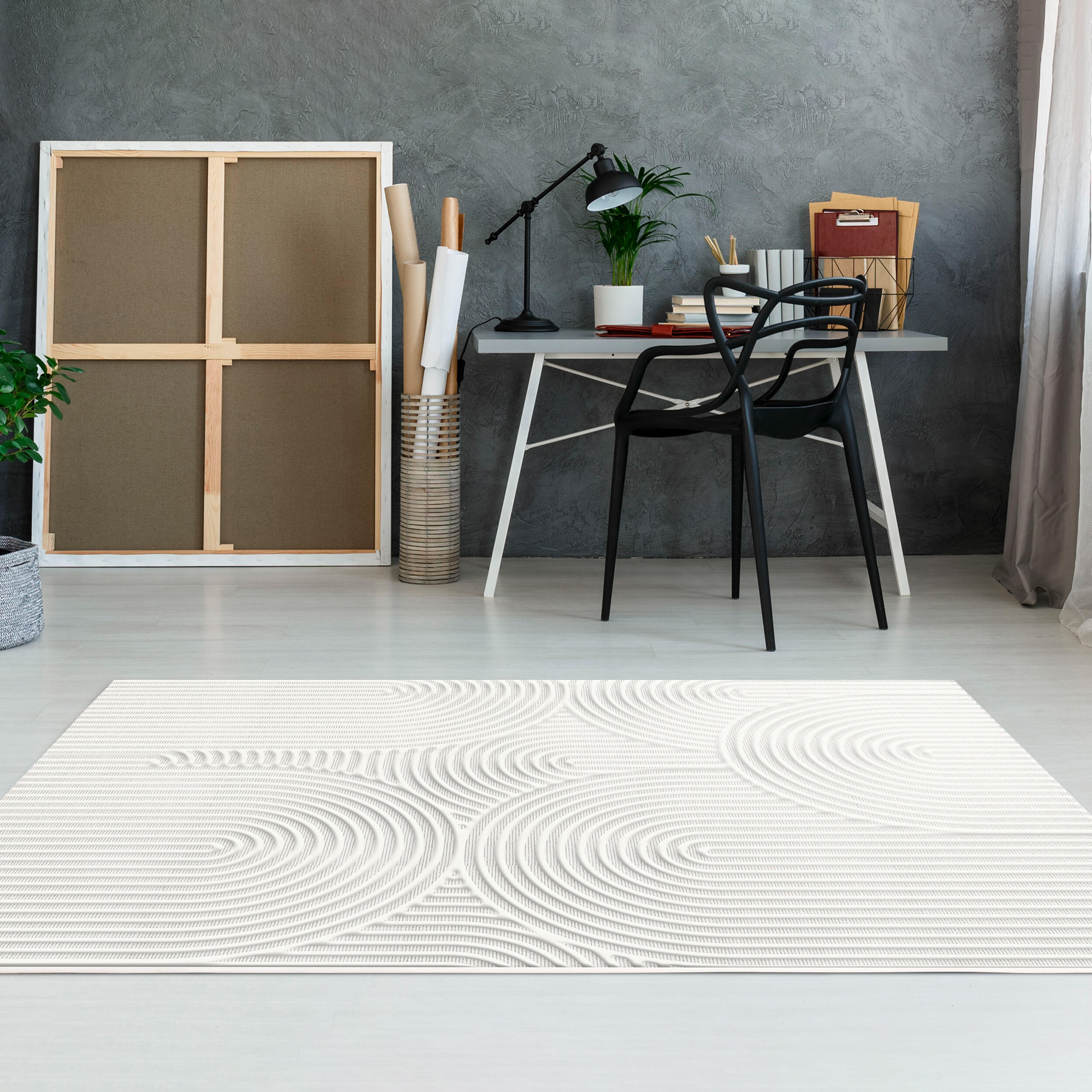 Tapete de interior Lanzarote 150x200cm branco - 4