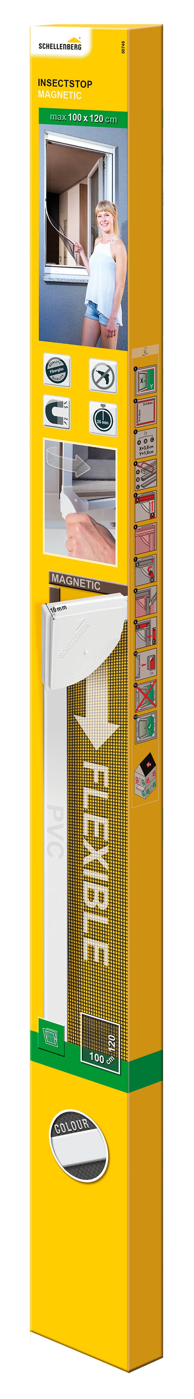 Mosquitera fija 100x120cm flexible magnética de pvc blanco recortable para ventana tela fibra de vidrio negra - 14