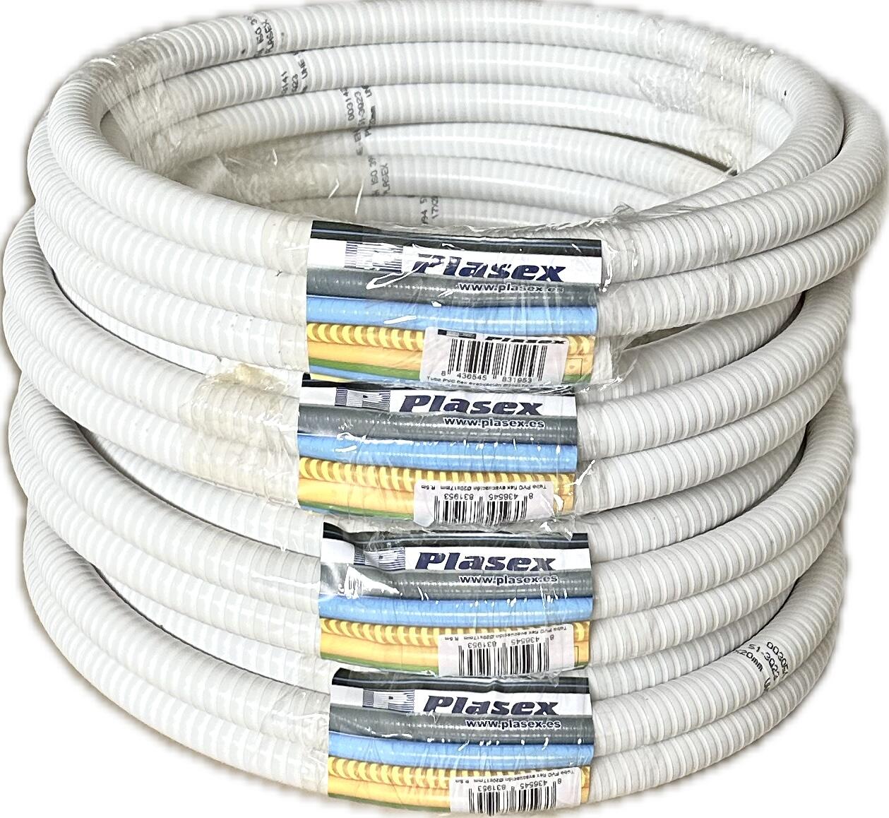 Tubería PVC evacuación flexible 20mm 5m blanco - 3