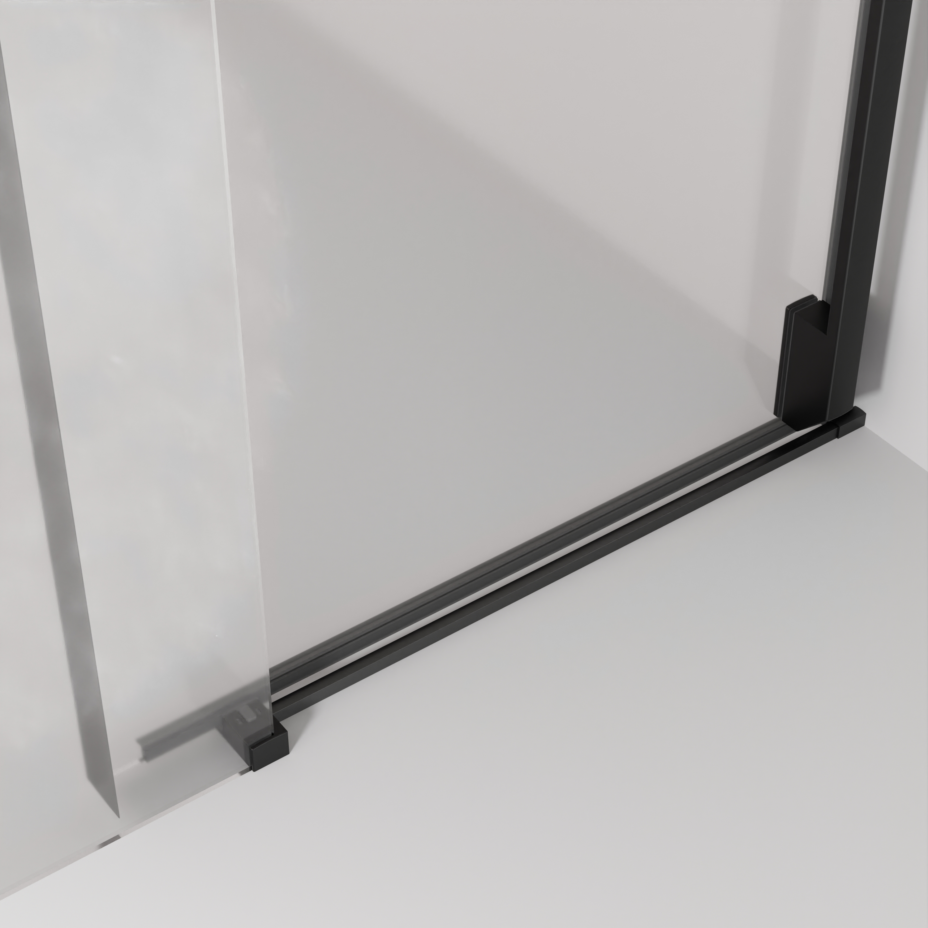Drzwi prysznicowe przesuwne Titanium czarne 120x200 cm Durasan - 8