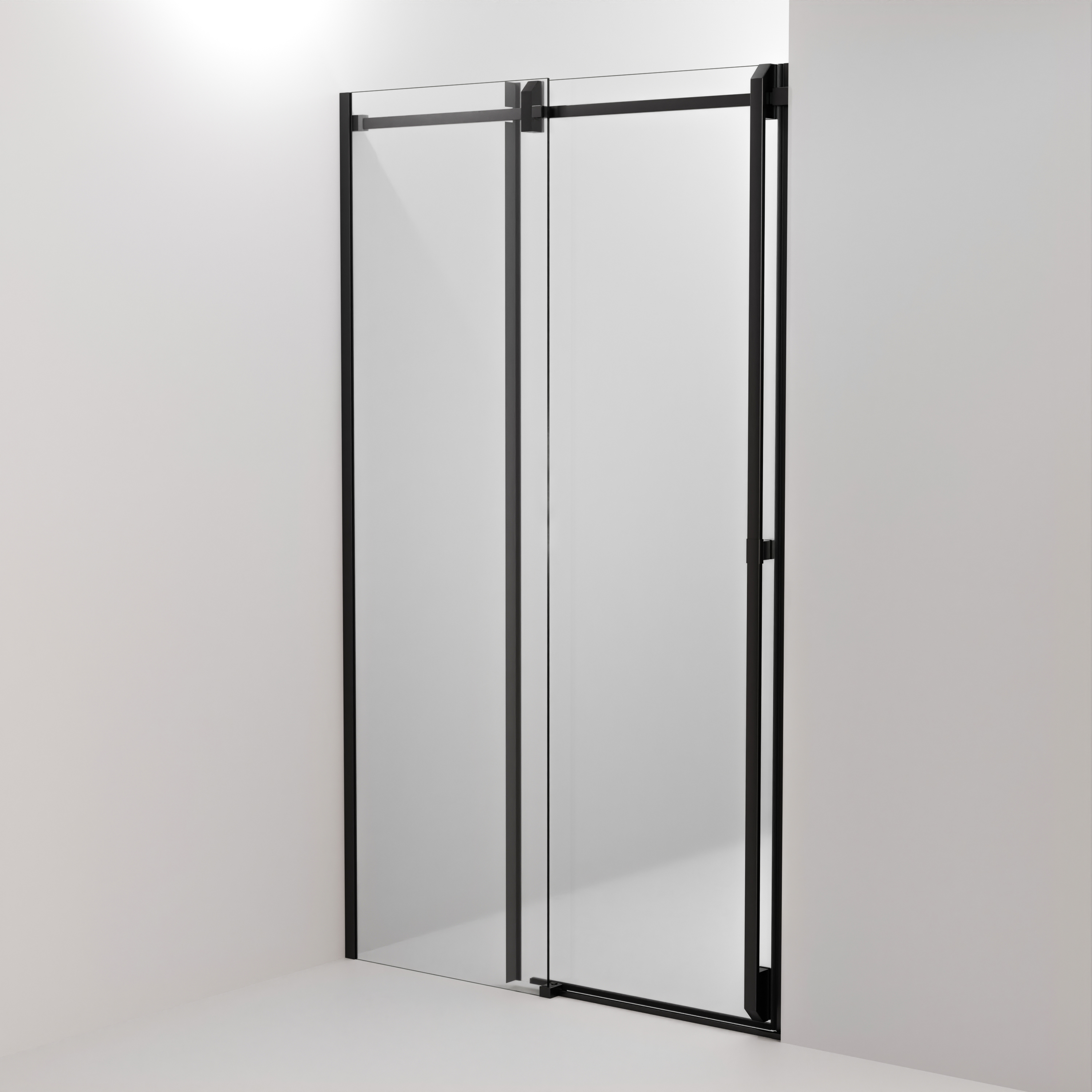 Drzwi prysznicowe przesuwne Titanium czarne 120x200 cm Durasan - 4