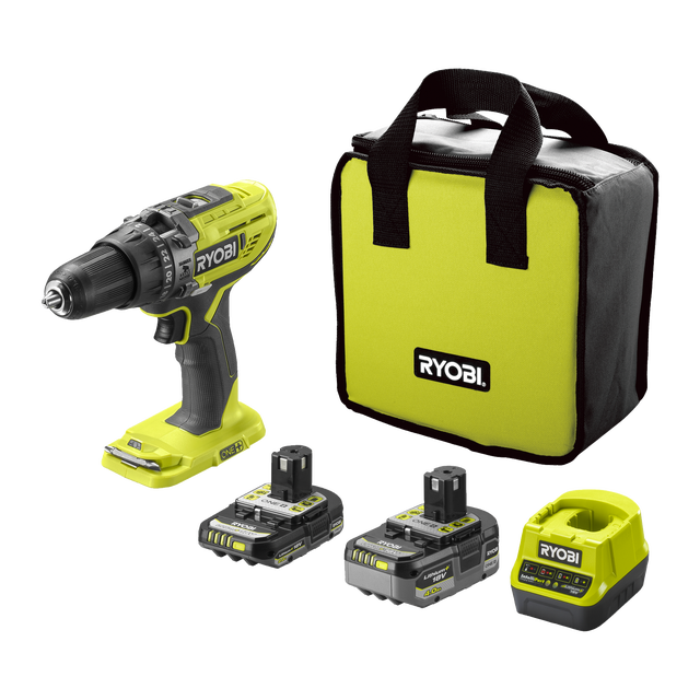 Wiertarko-wkrętarka akumulatorowa Ryobi One+ R18PD3-242S 18V 2/4AH