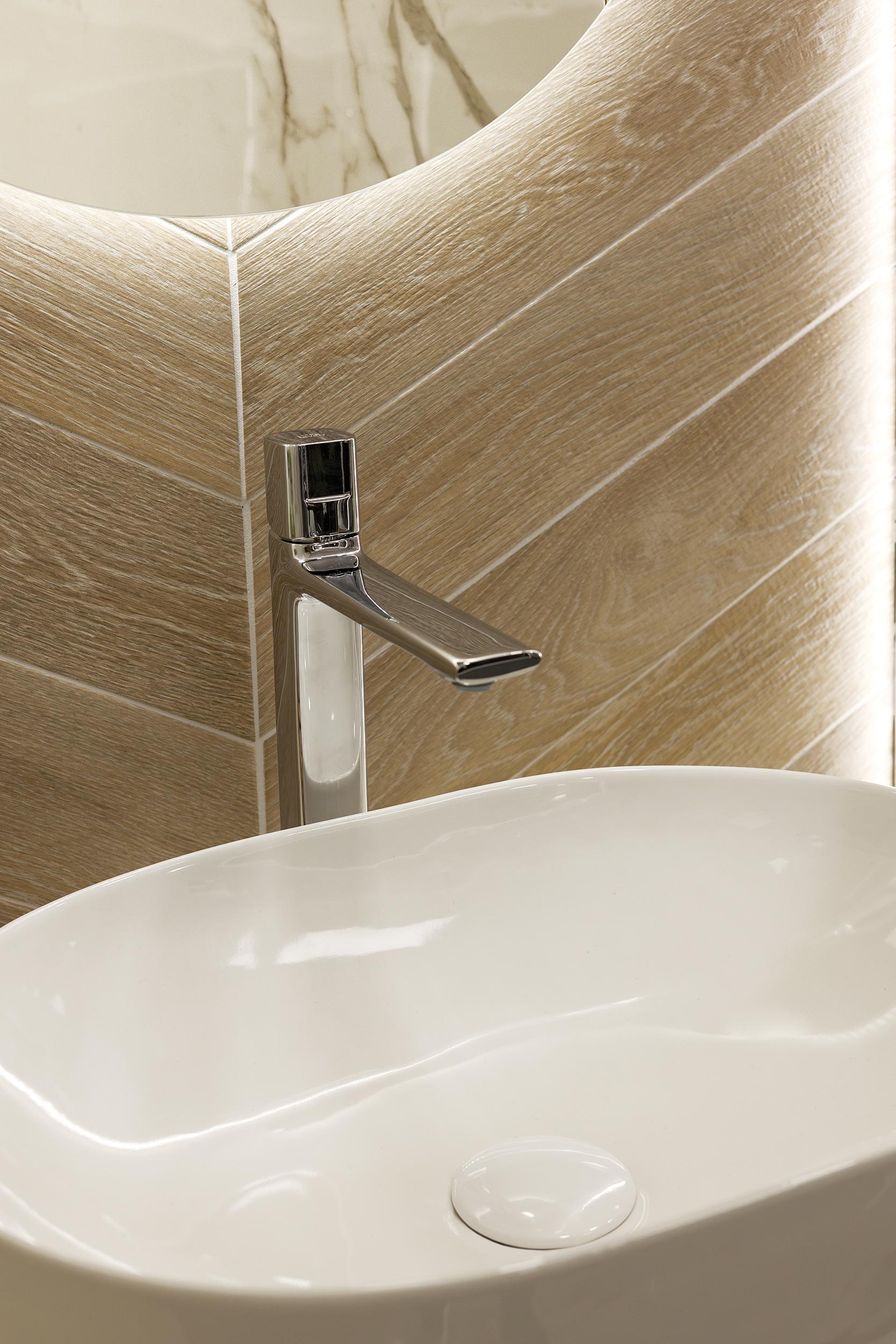 Umywalka ceramiczna nablatowa Lomami 35x48.5x13.5 cm biała - 3