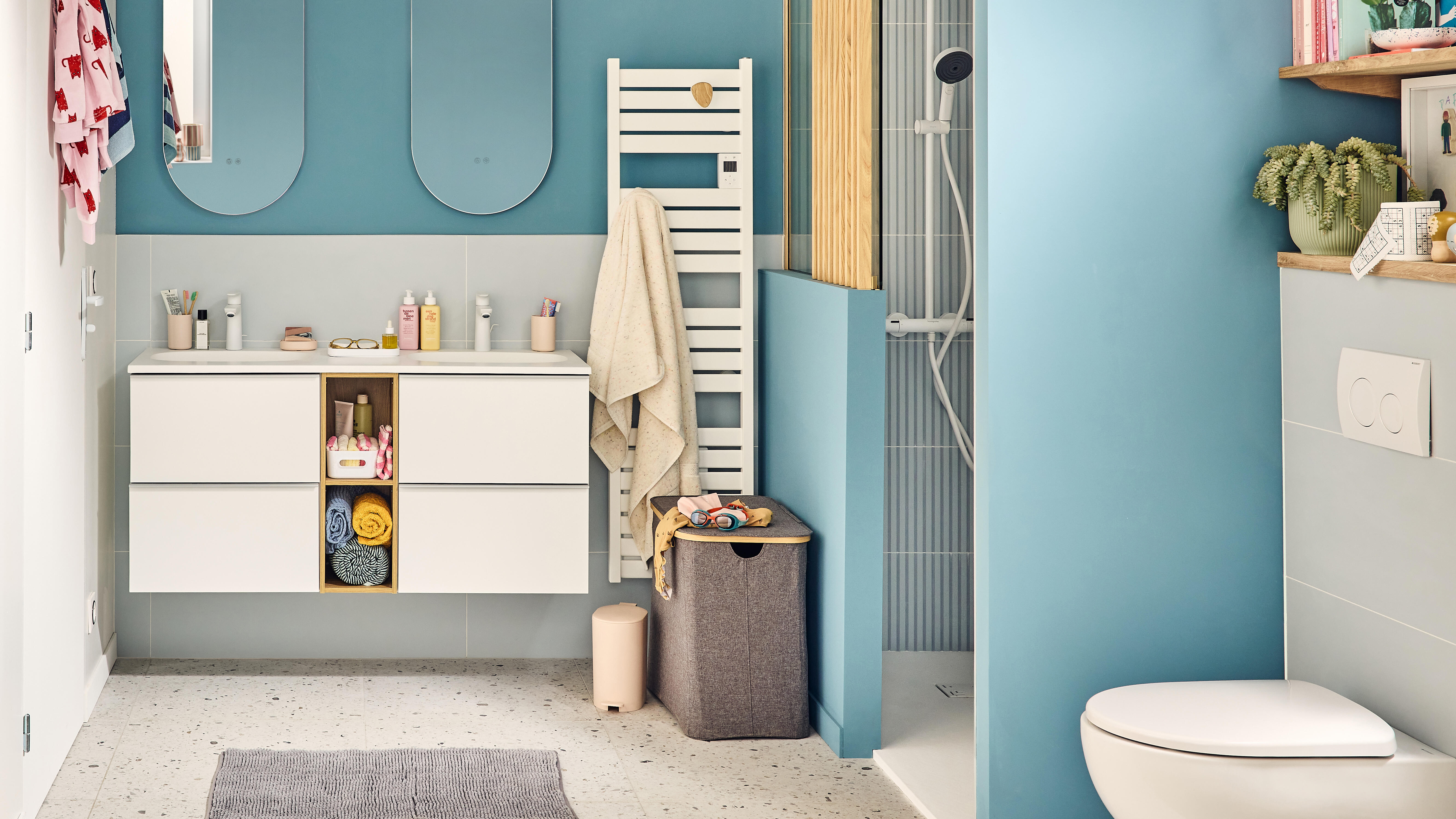 Bac à linge gris l.33.5 x H.50 x P.53.5 cm SENSEA - 4