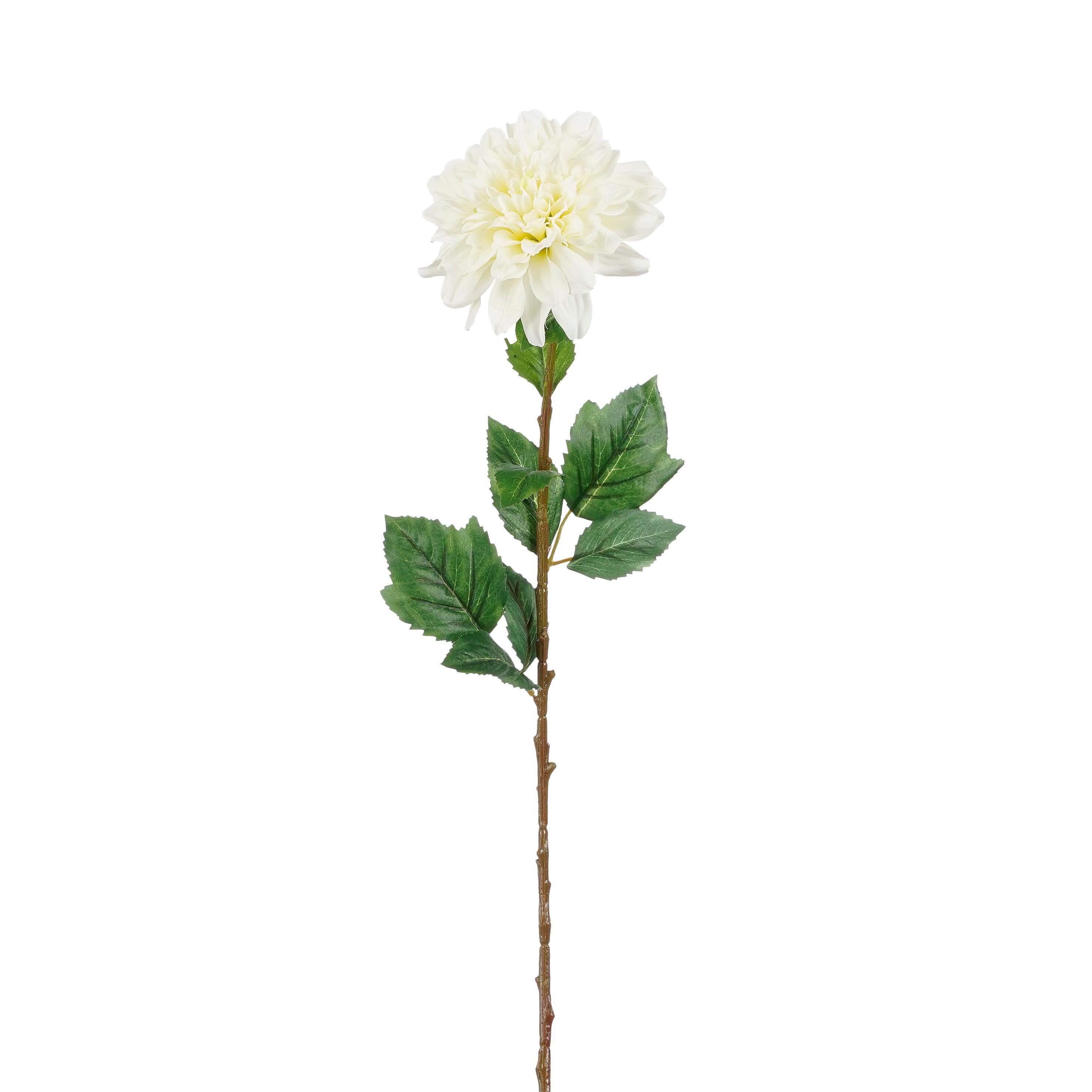 Vara artificial dahlia blanco 75cm