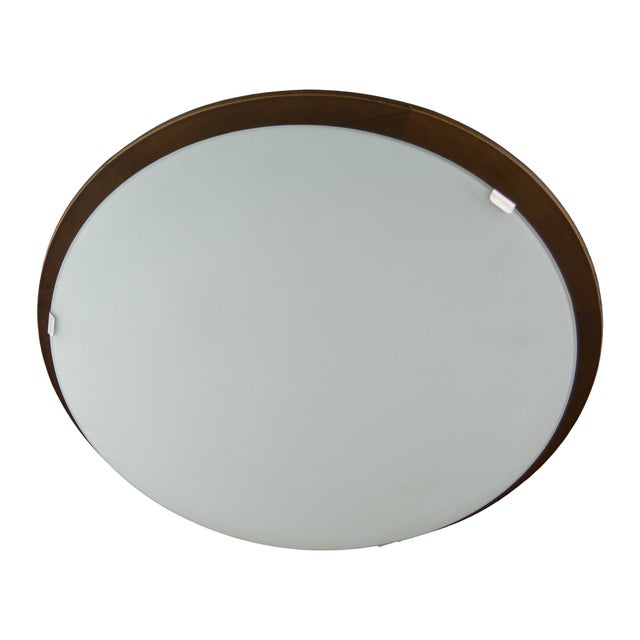Plafón led Wood 18 w 2700 k nogal/cristal