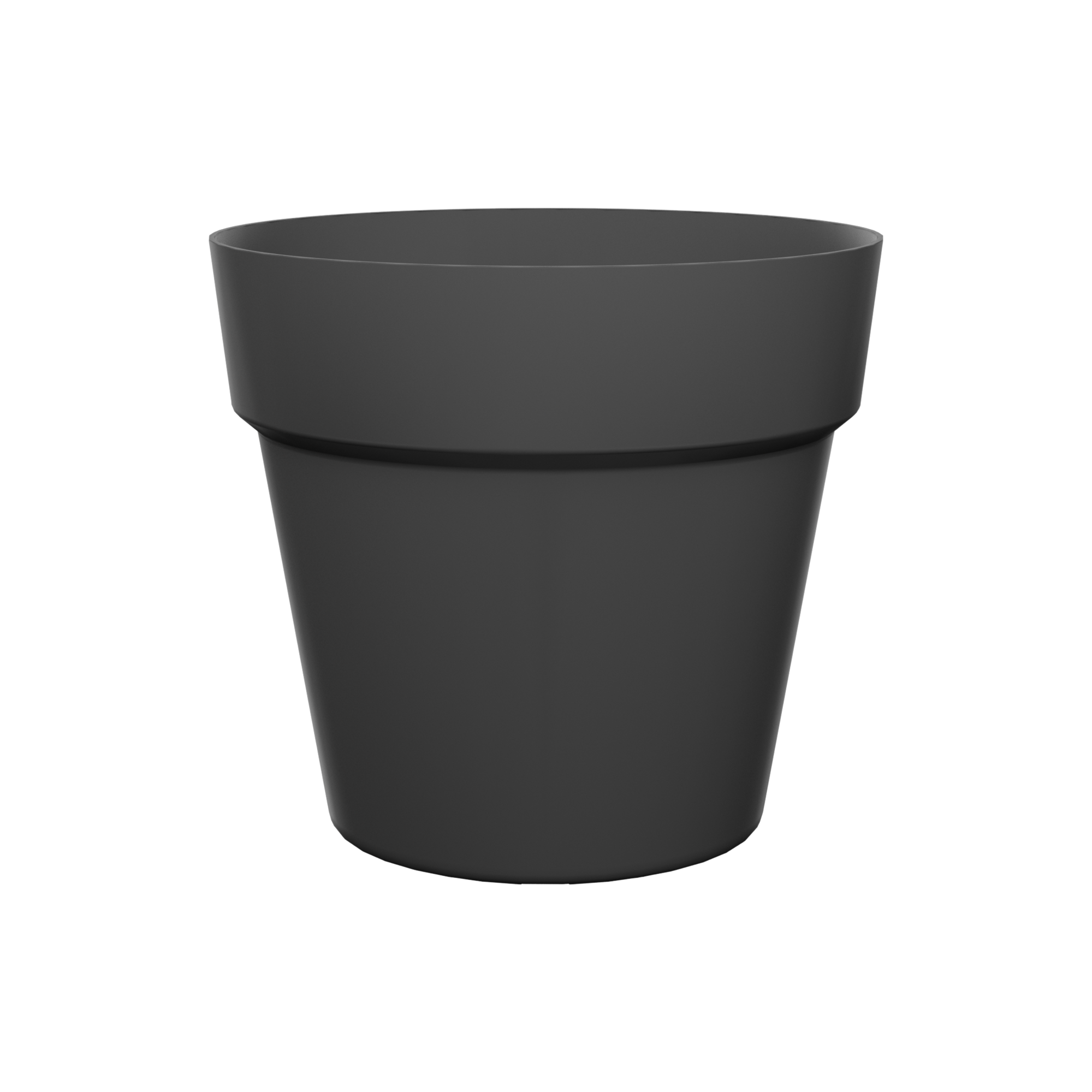 Maceta de plástico naterial round negro ø 30 cm