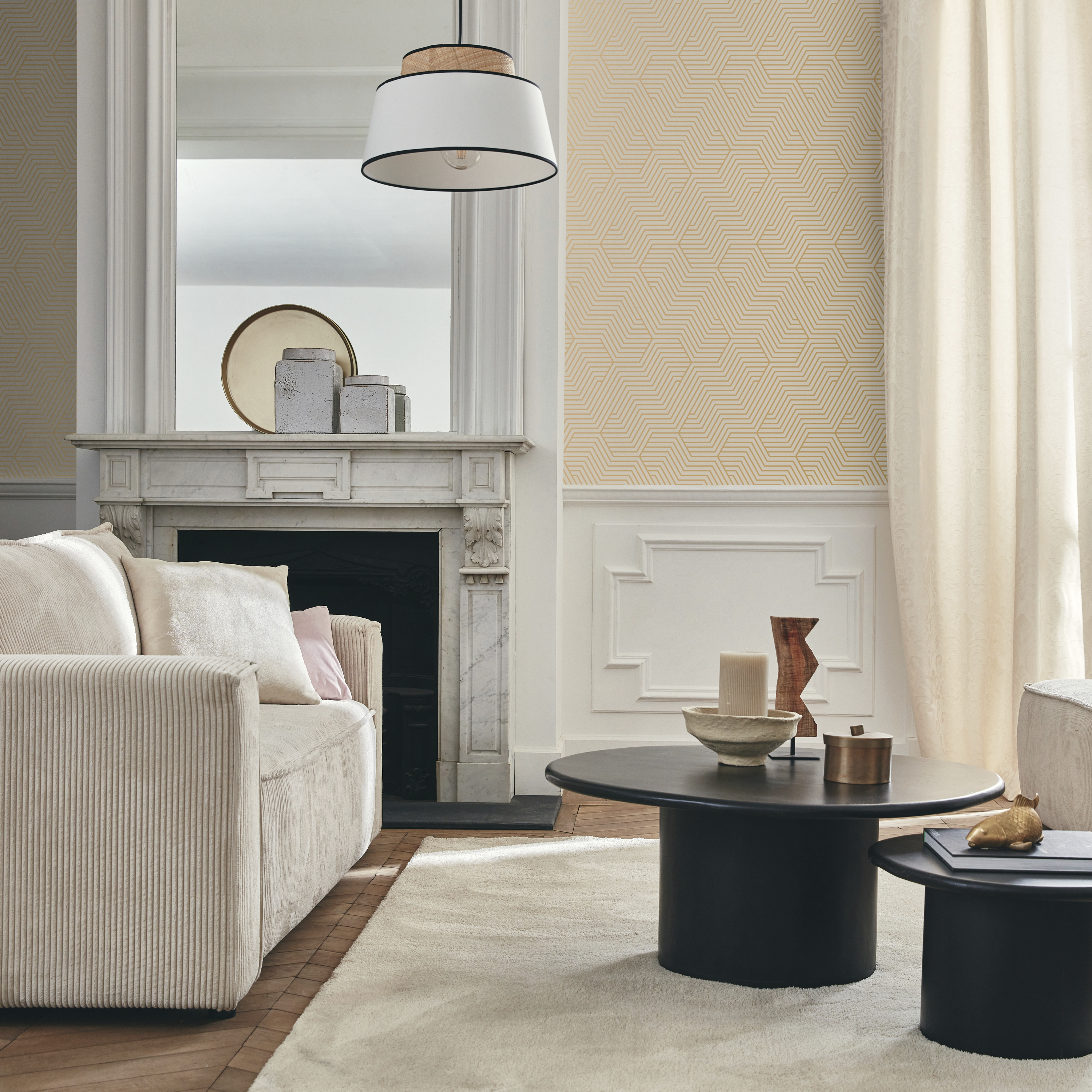 Papel pintado vinilo aplicación cola en pared liso maze beige inspire 53cmx10.05m superlavable