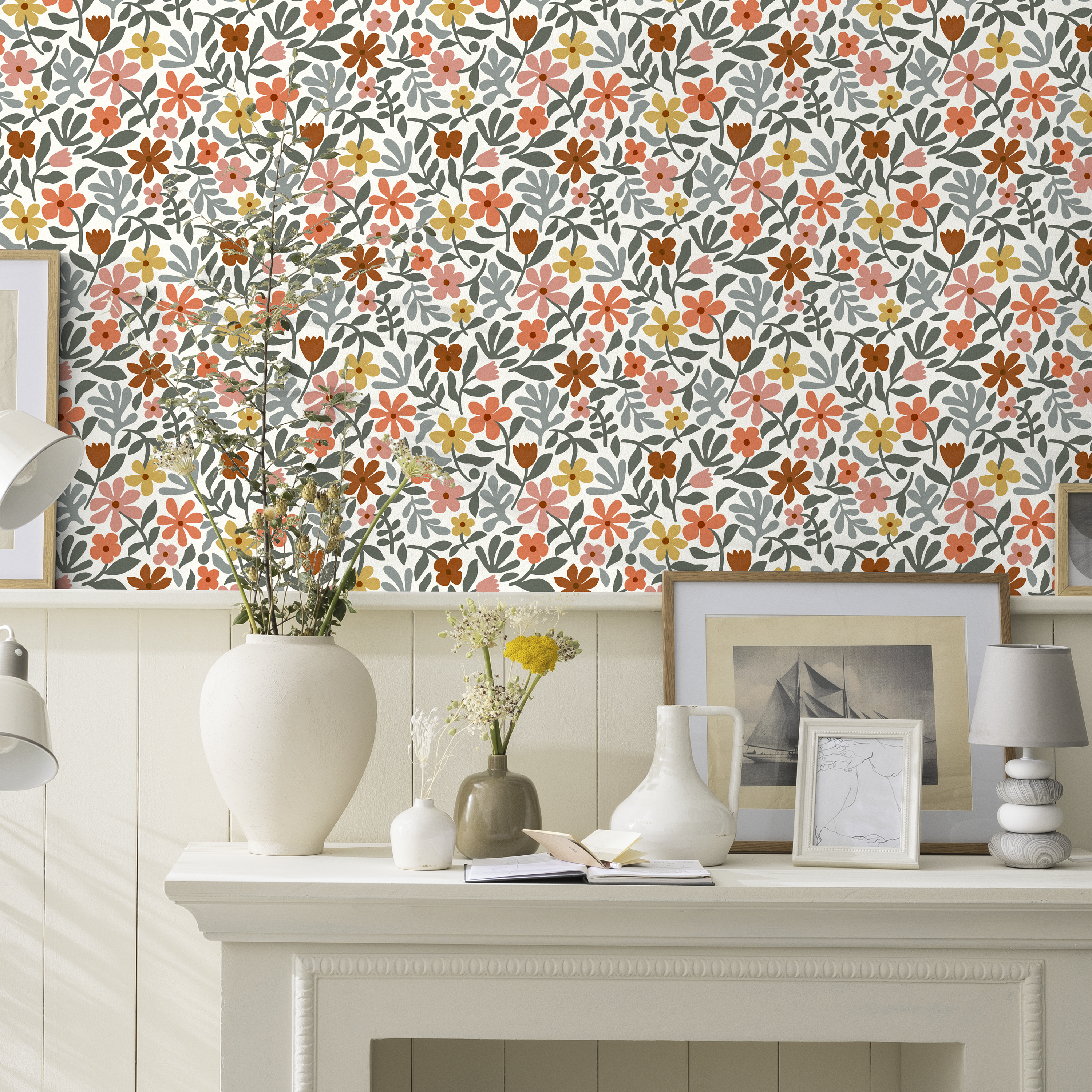 Papier peint intissé Blumsburry INSPIRE multicouleur Leroy Merlin — free download