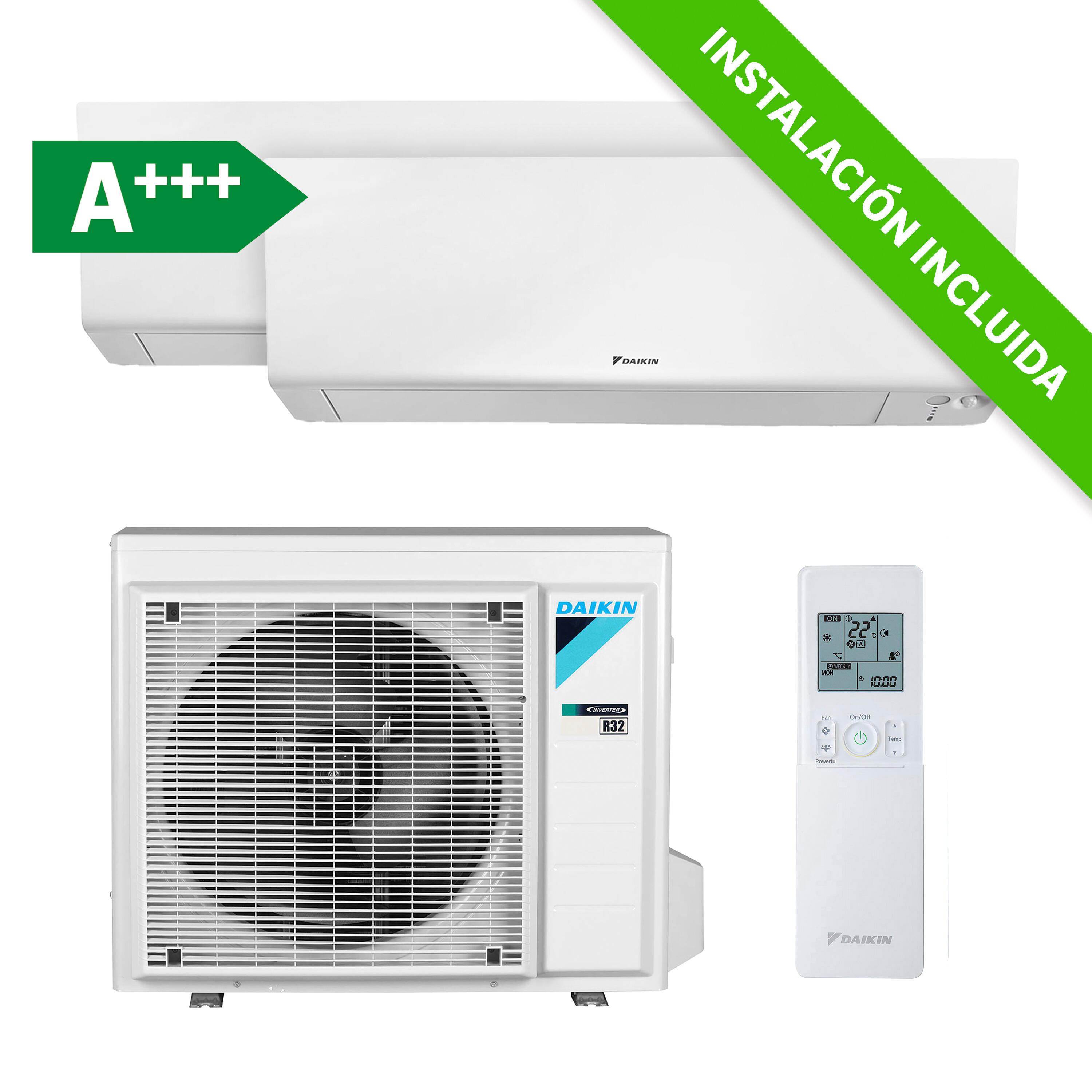 Aire acondicionado 2x1 daikin perfera 40n wifi 2150+2150 fg instalación incluida