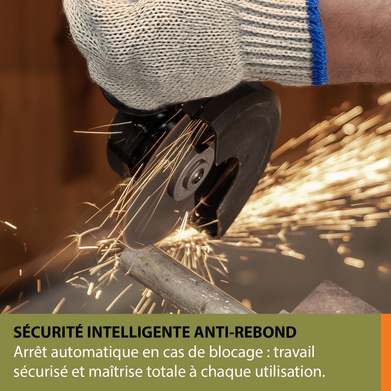 Meuleuse sans fil brushless 125 mm 20V ESSENTIAL BY WORX Es805 + 1 batterie 4Ah - 3