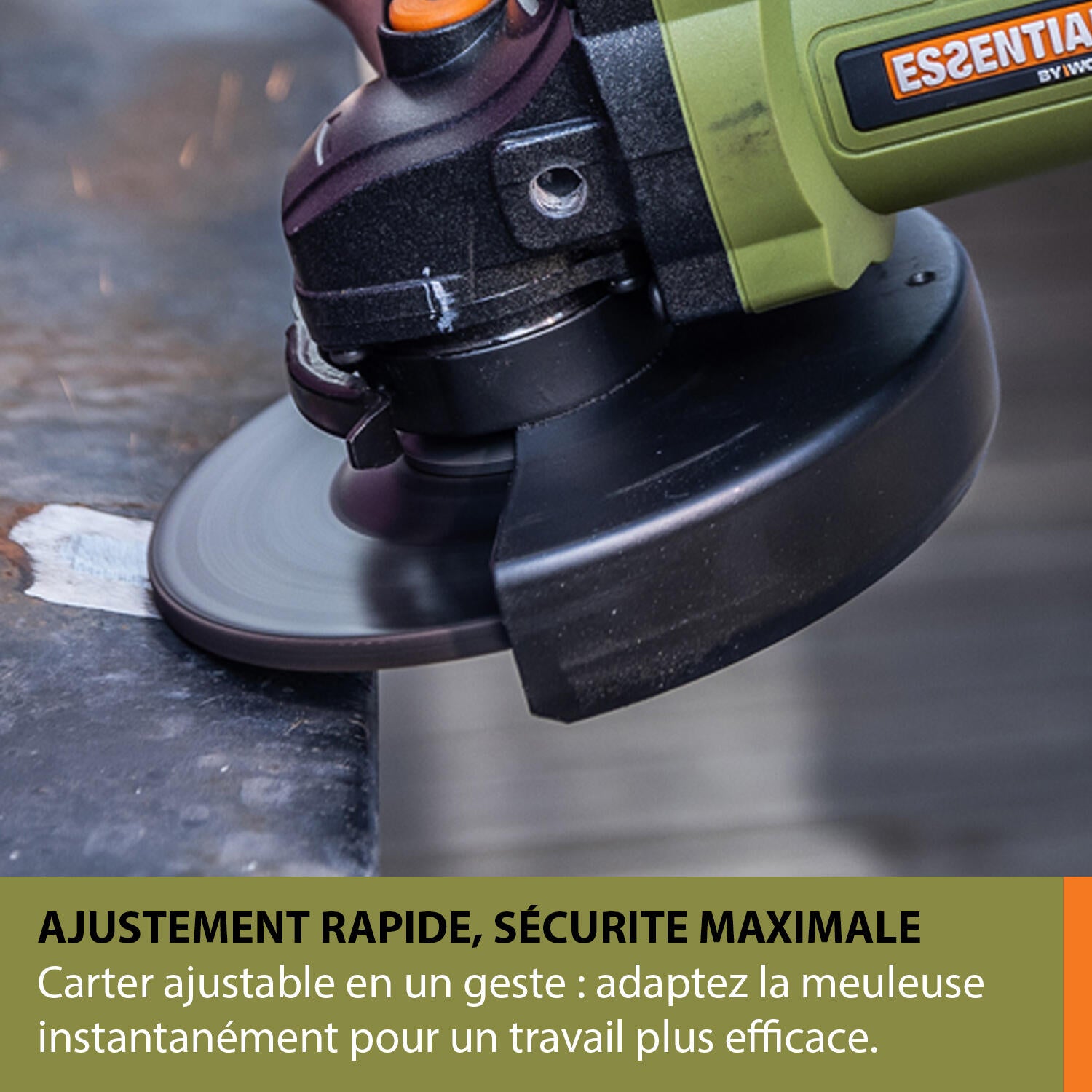 Meuleuse sans fil brushless 125 mm 20V ESSENTIAL BY WORX Es805 + 1 batterie 4Ah - 5