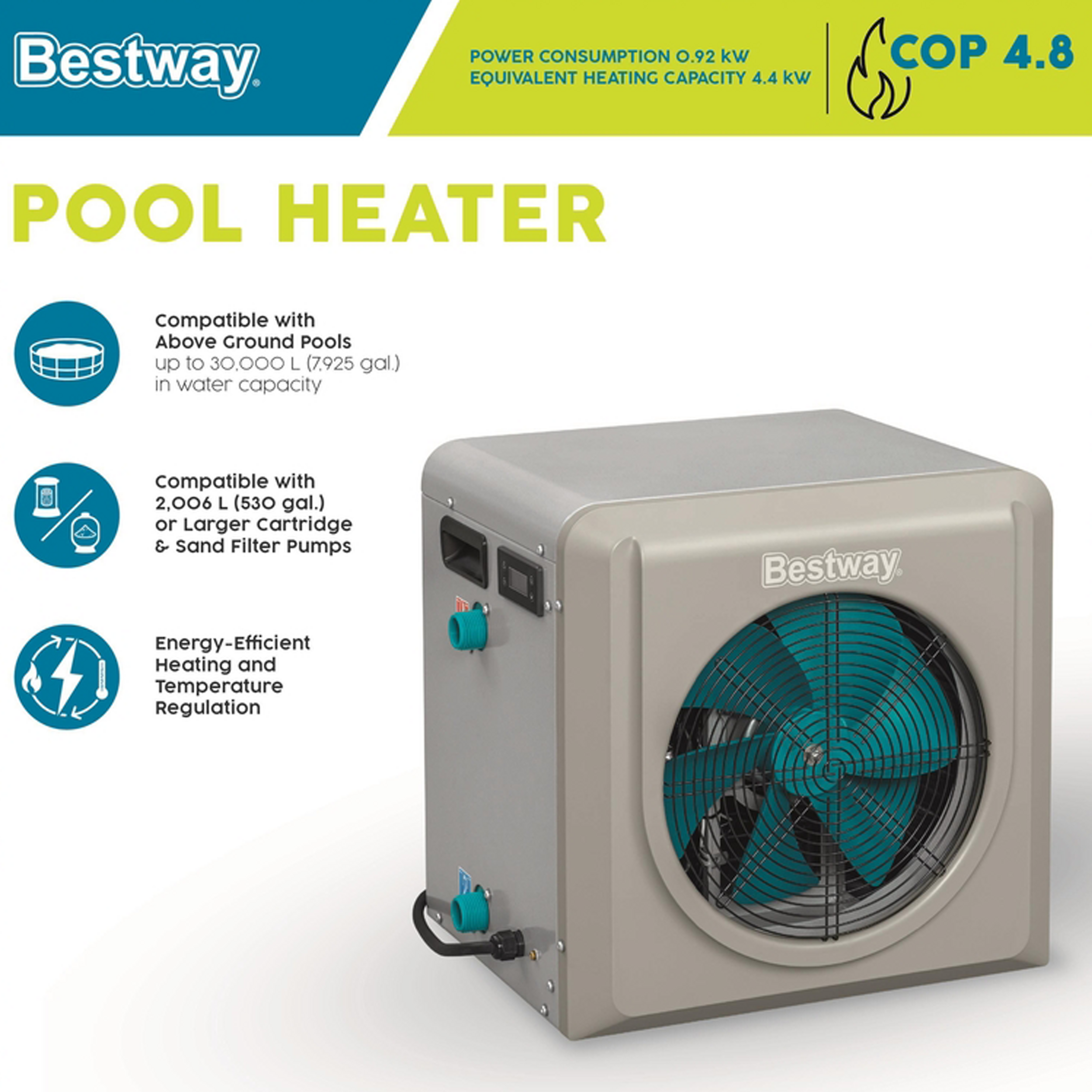 Pompa ciepła do basenów 4kW Bestway - 4