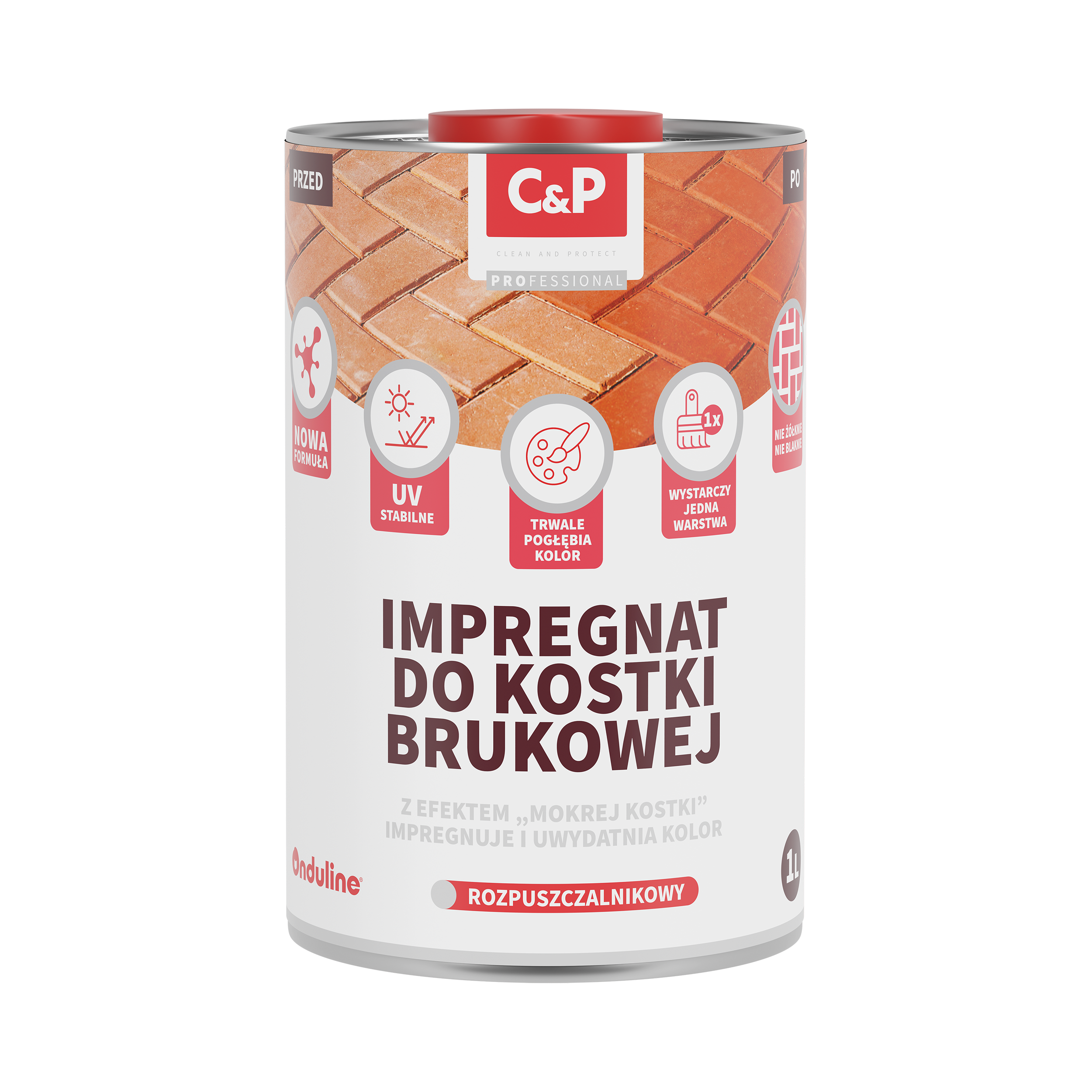 Impregnat rozpuszczalnikowy do kostki brukowej C&amp;P WET 1 litr