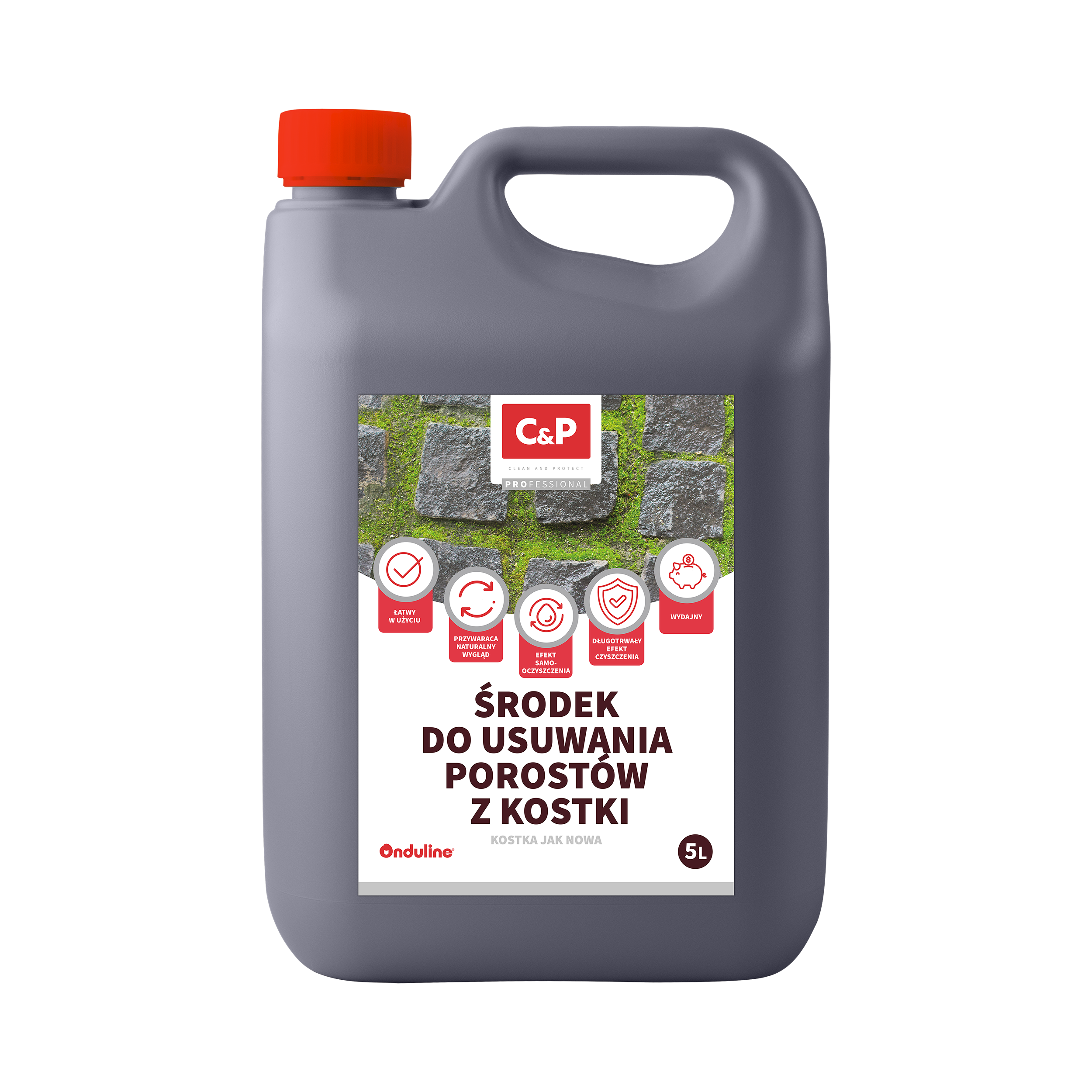 Środek do usuwania porostów z kostki brukowej C&amp;P 5 litrów