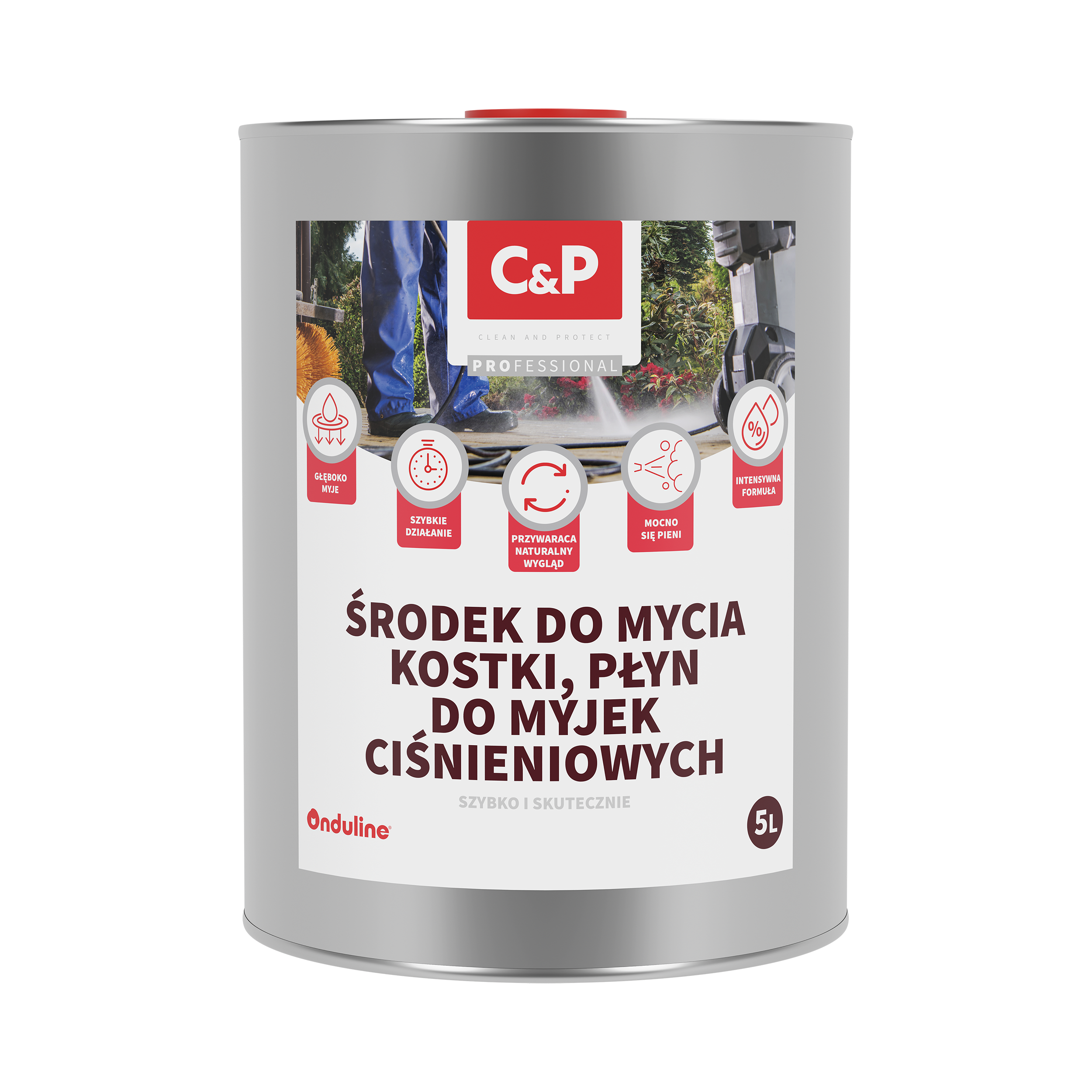 Środek do myjek ciśnieniowych do mycia kostki brukowej i betonu C&amp;P 5 litrów