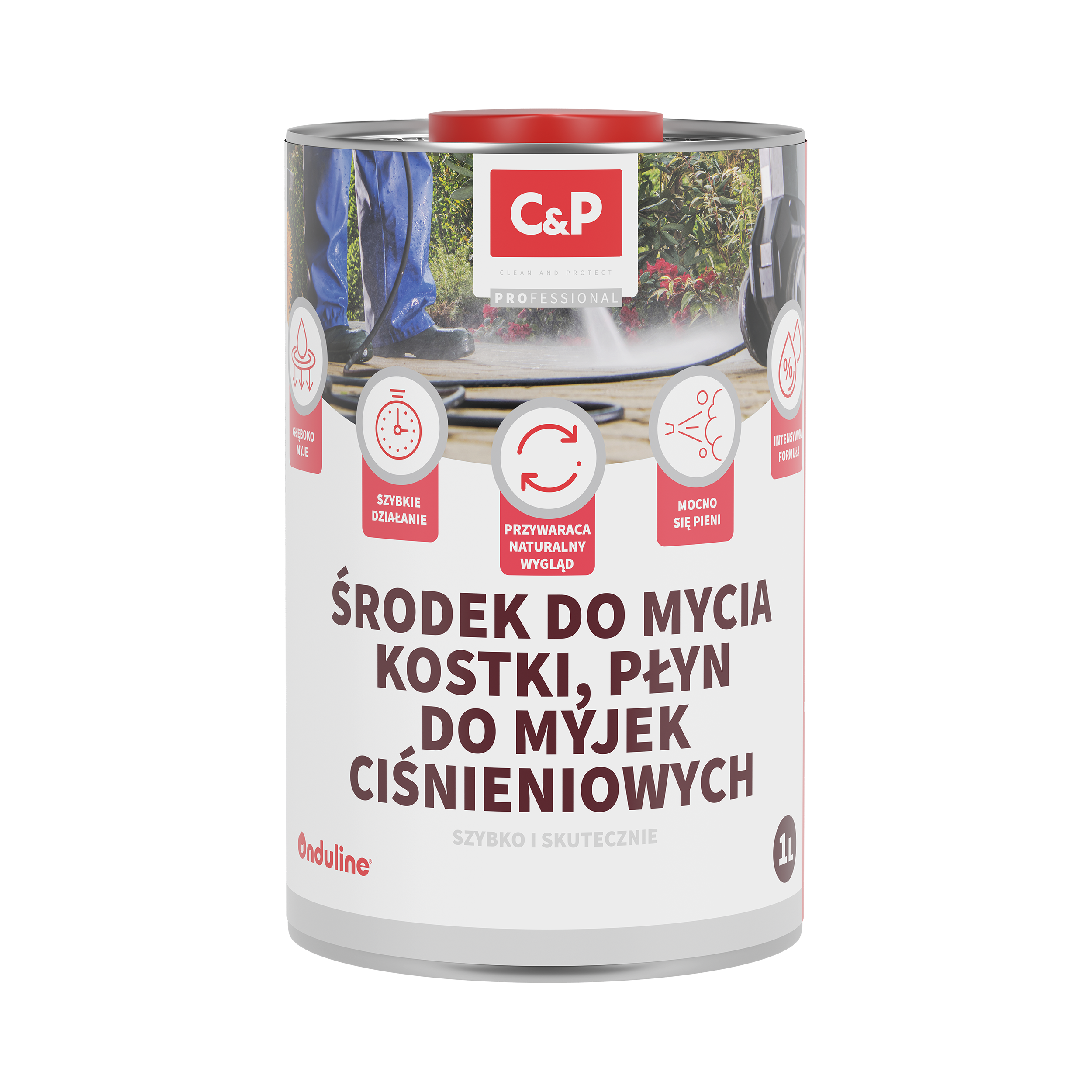 Środek do myjek ciśnieniowych do mycia kostki brukowej i betonu C&amp;P 1 litr