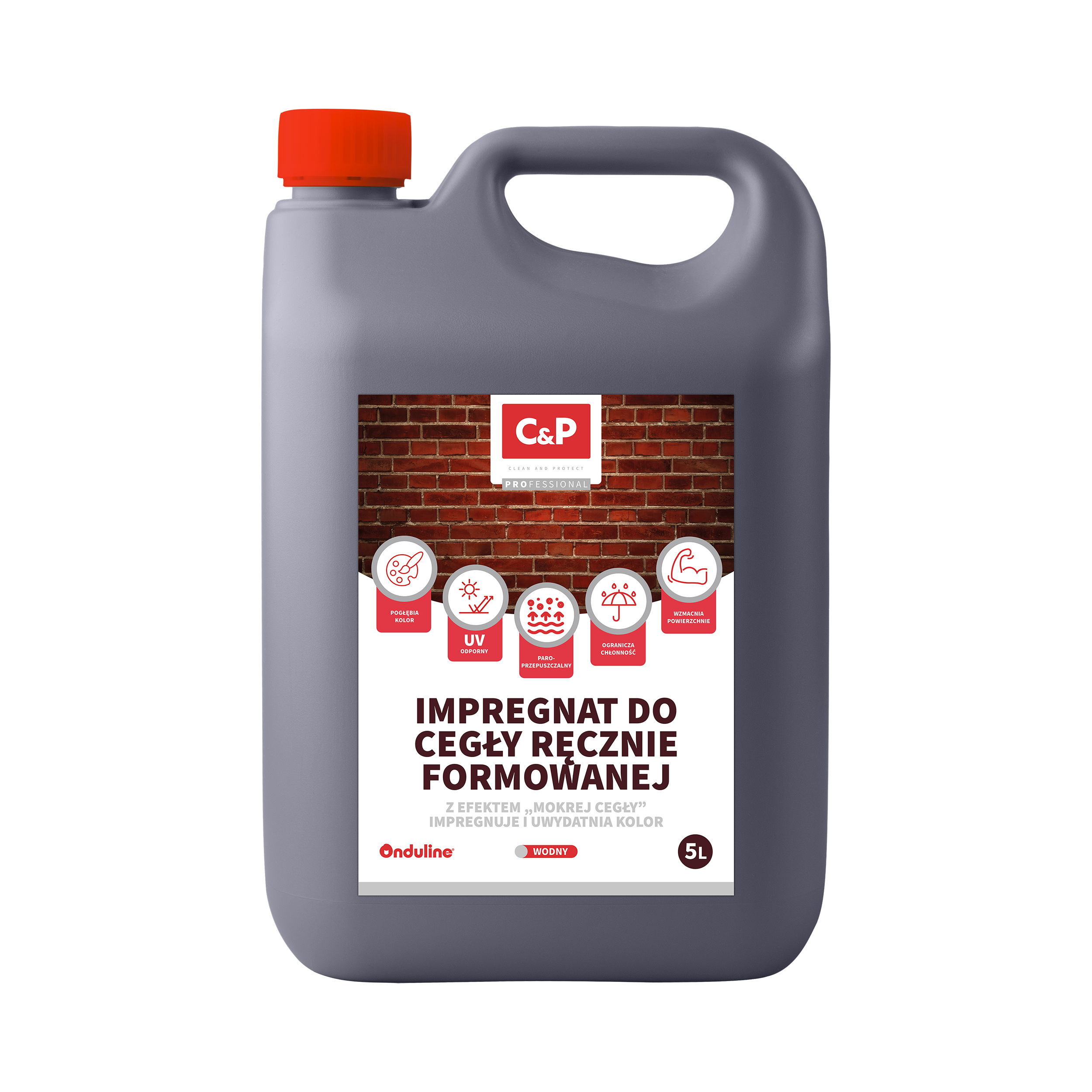 Impregnat do cegły wodny C&amp;P WET 5 litrów