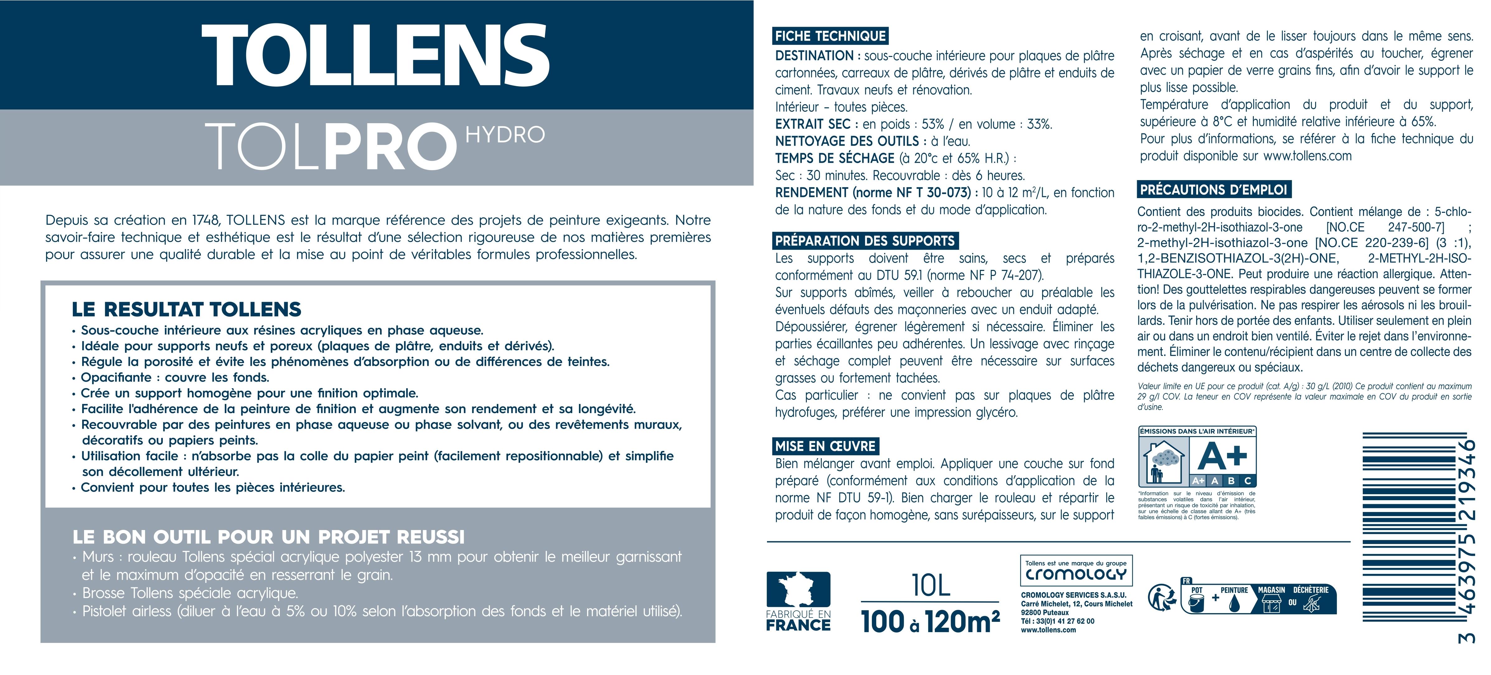 Sous-couche Tolpro hydro TOLLENS 10L - 4