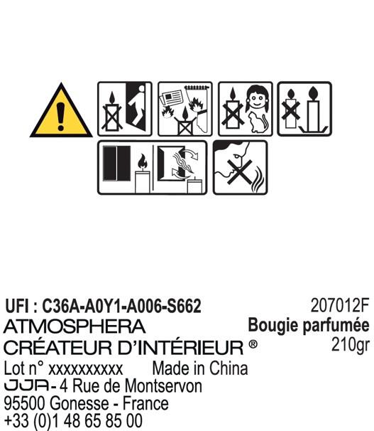 Bougie parfumée Floa, blanc 210g - 3