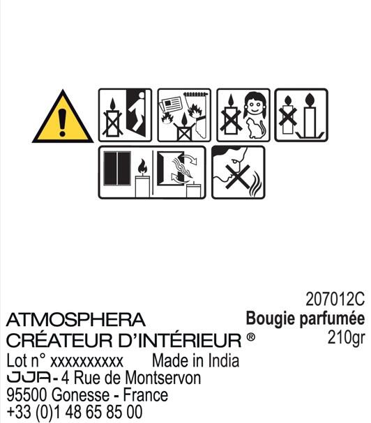 Bougie parfumée Floa, blanc 210g - 3