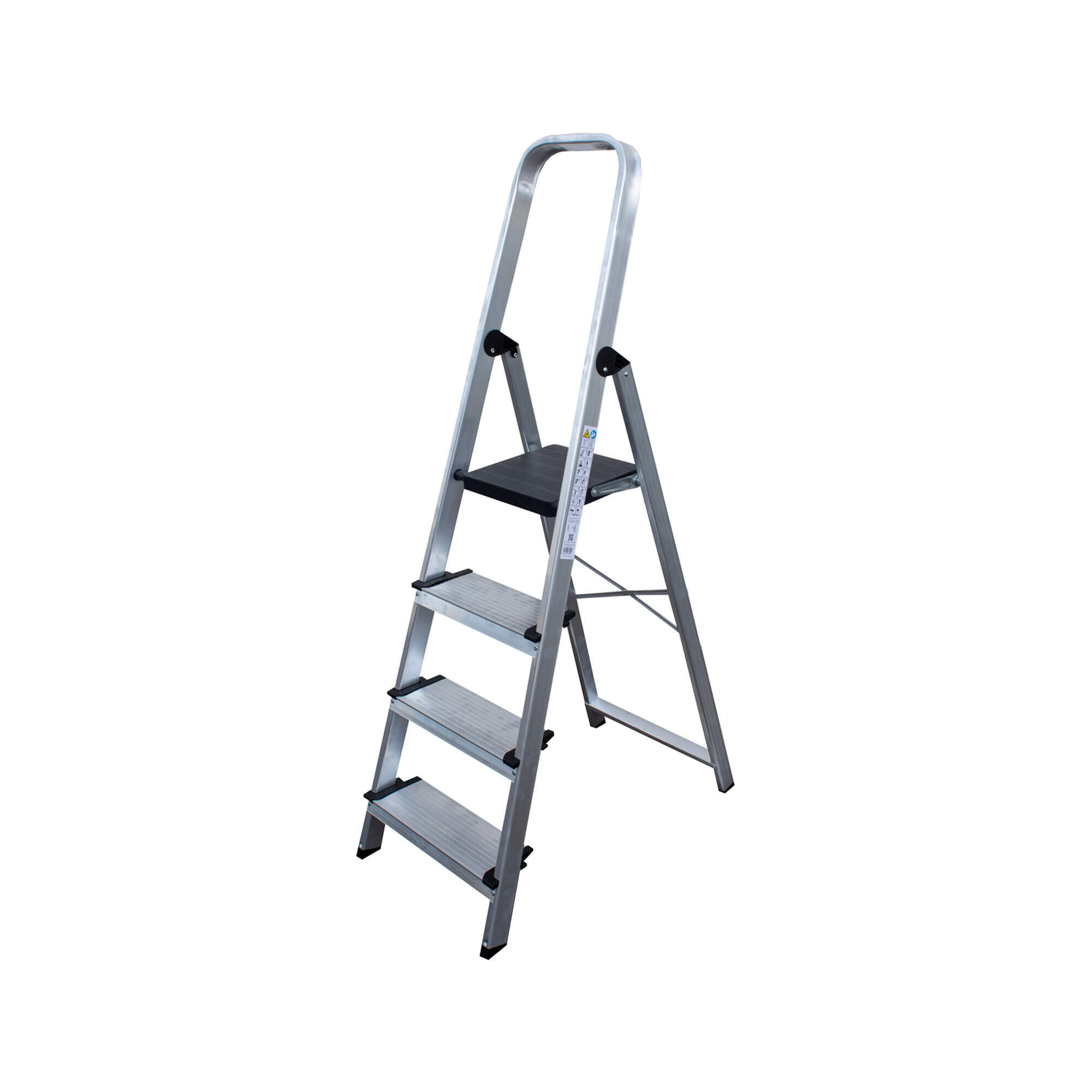 Escalera de uso doméstico de aluminio 4 peldaños anchos