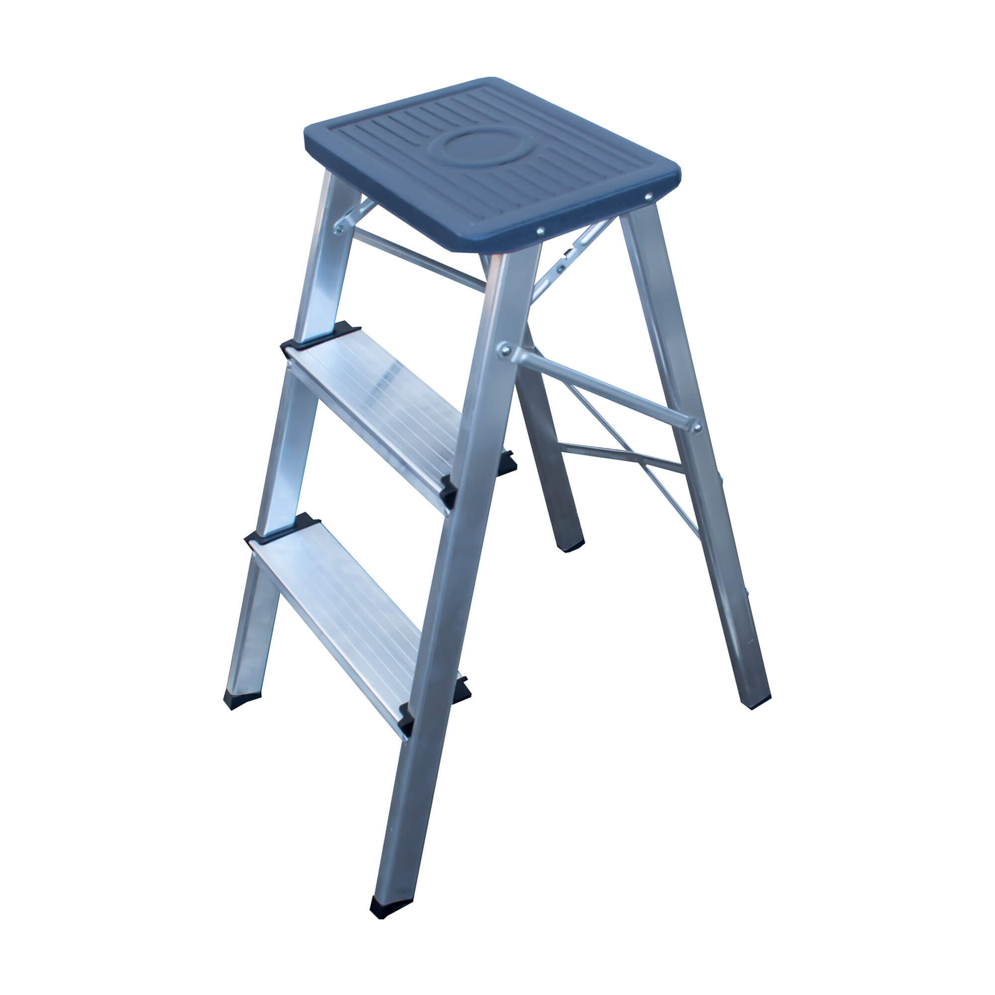 Taburete de aluminio para 150 kg de carga y 66 cm de alto