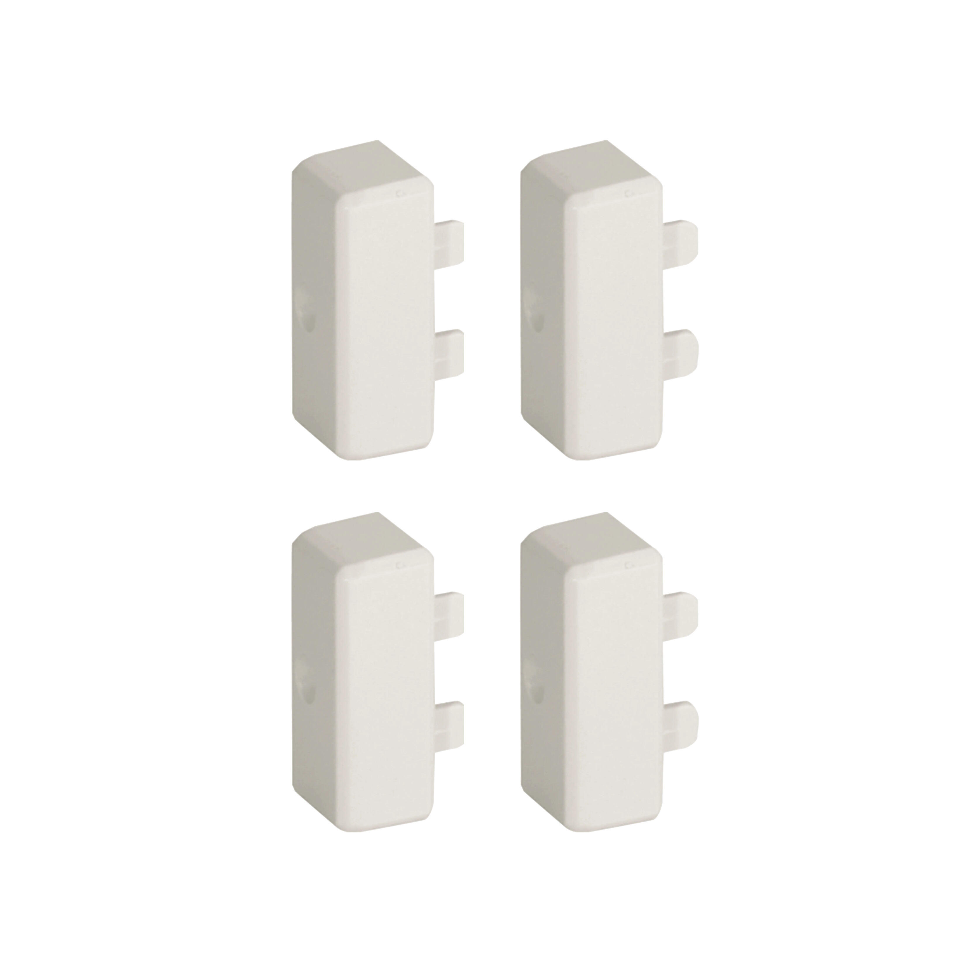 Lot De 8 Embouts Blancs Enveloppants Pour Fer Plat – 40x5 Mm, Es