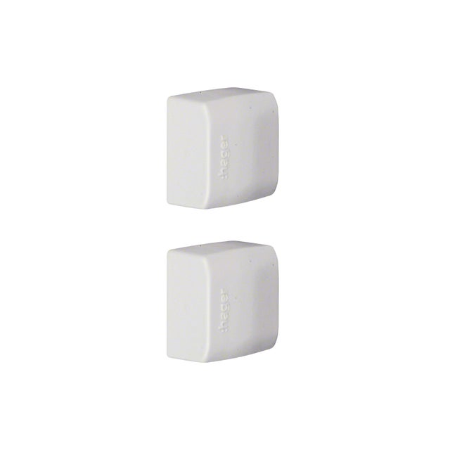 Lot de 2 embouts blanc pour moulure, H. 3.4 x P.1.5 cm