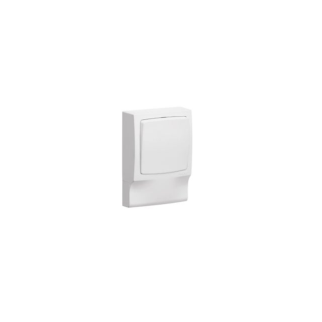 Adaptateur blanc pour moulure, H. 10.2 x P.4.3 cm