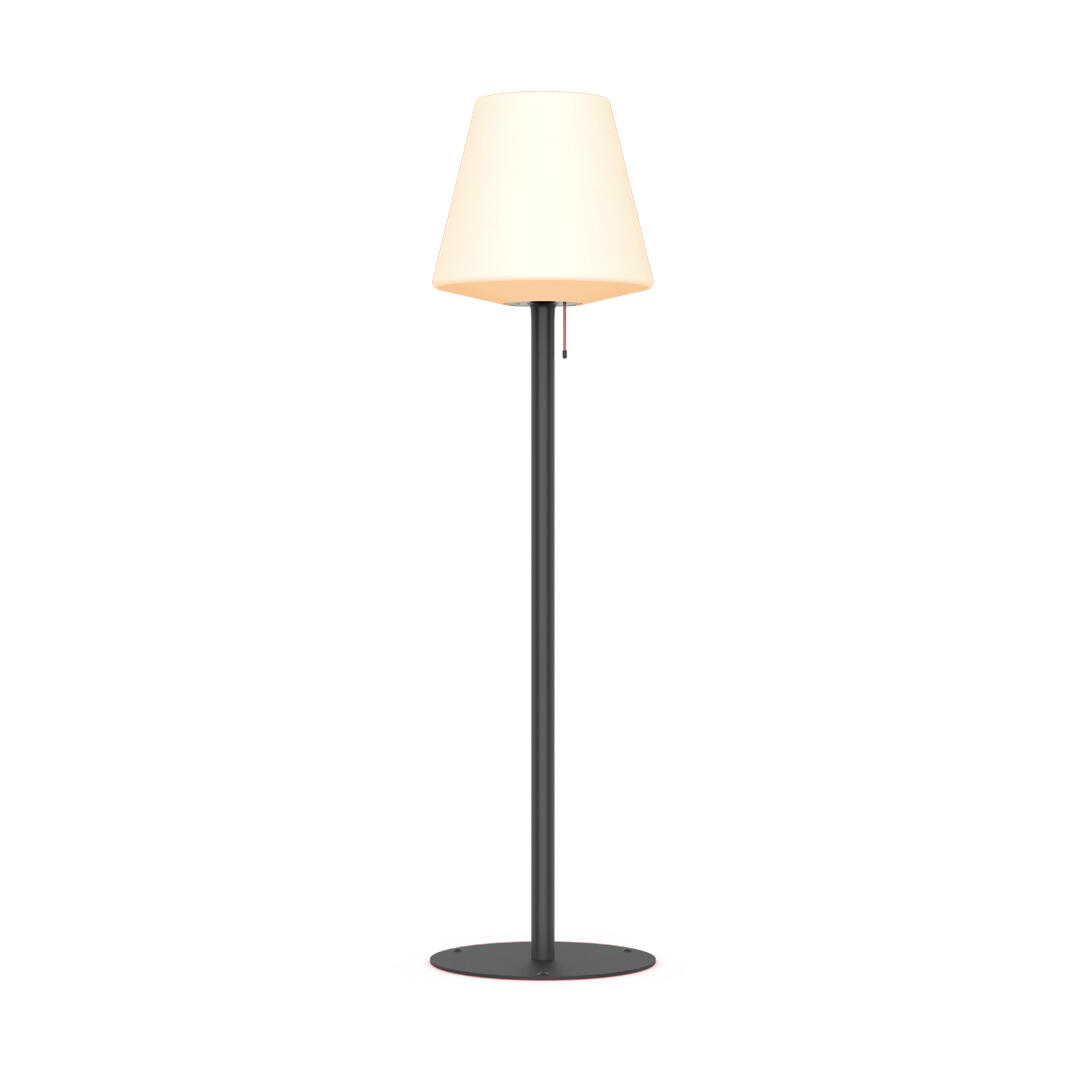 Farola solar de jardín exterior led xanlite negro resistencia ip44, 8h. de autonomía