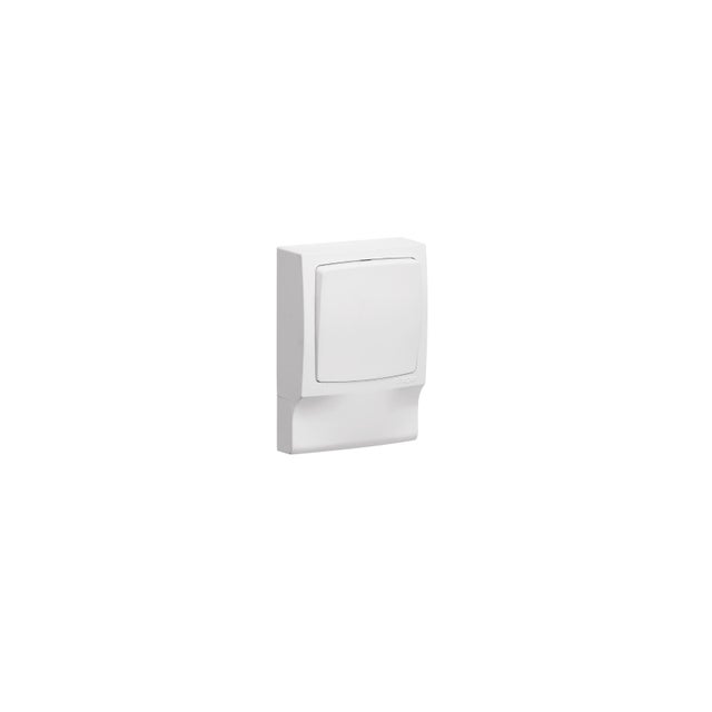 Adaptateur blanc pour moulure, H. 9.4 x P.3.8 cm