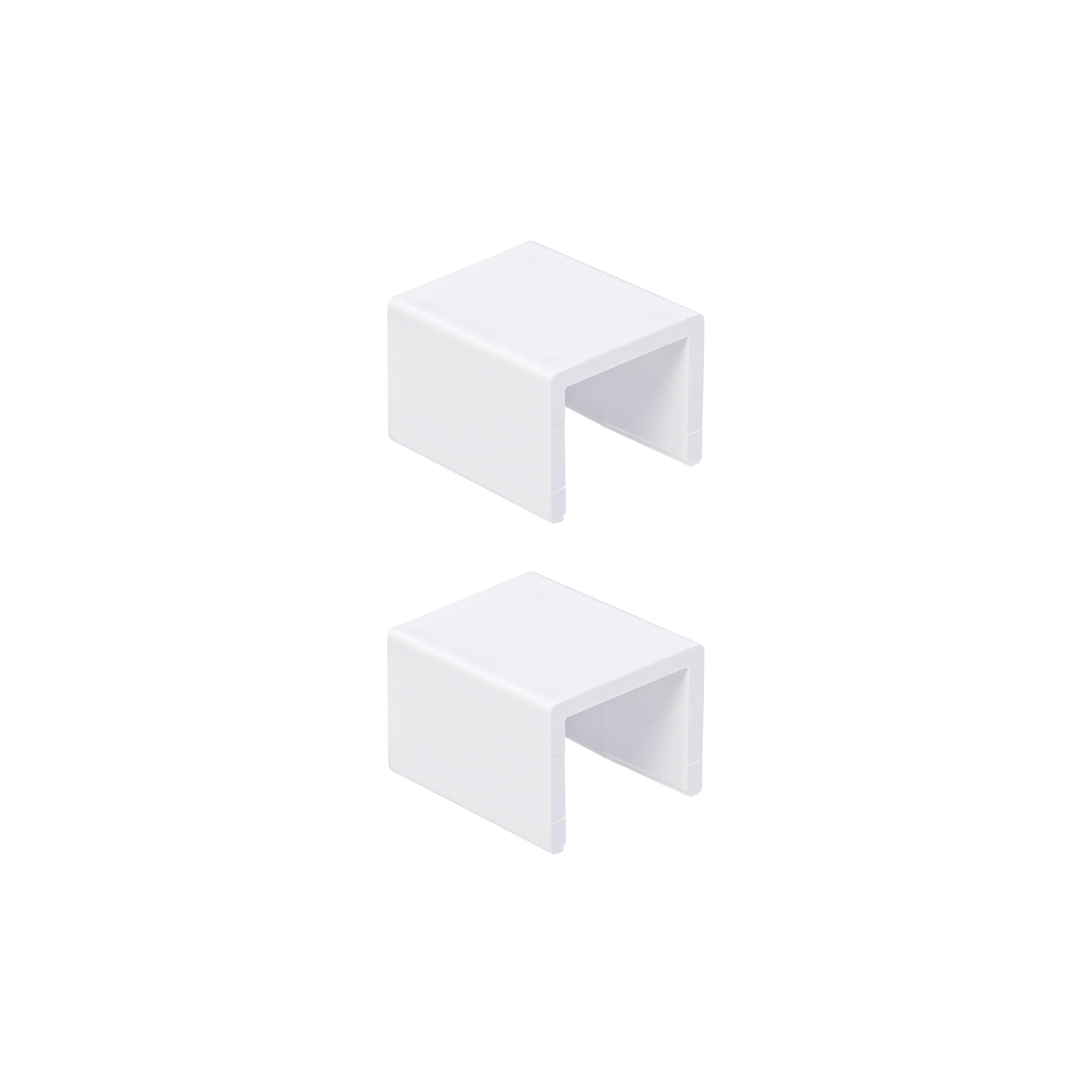 TEHALIT Embout blanc pour moulure, H. 5.4 x P.1.5 cm