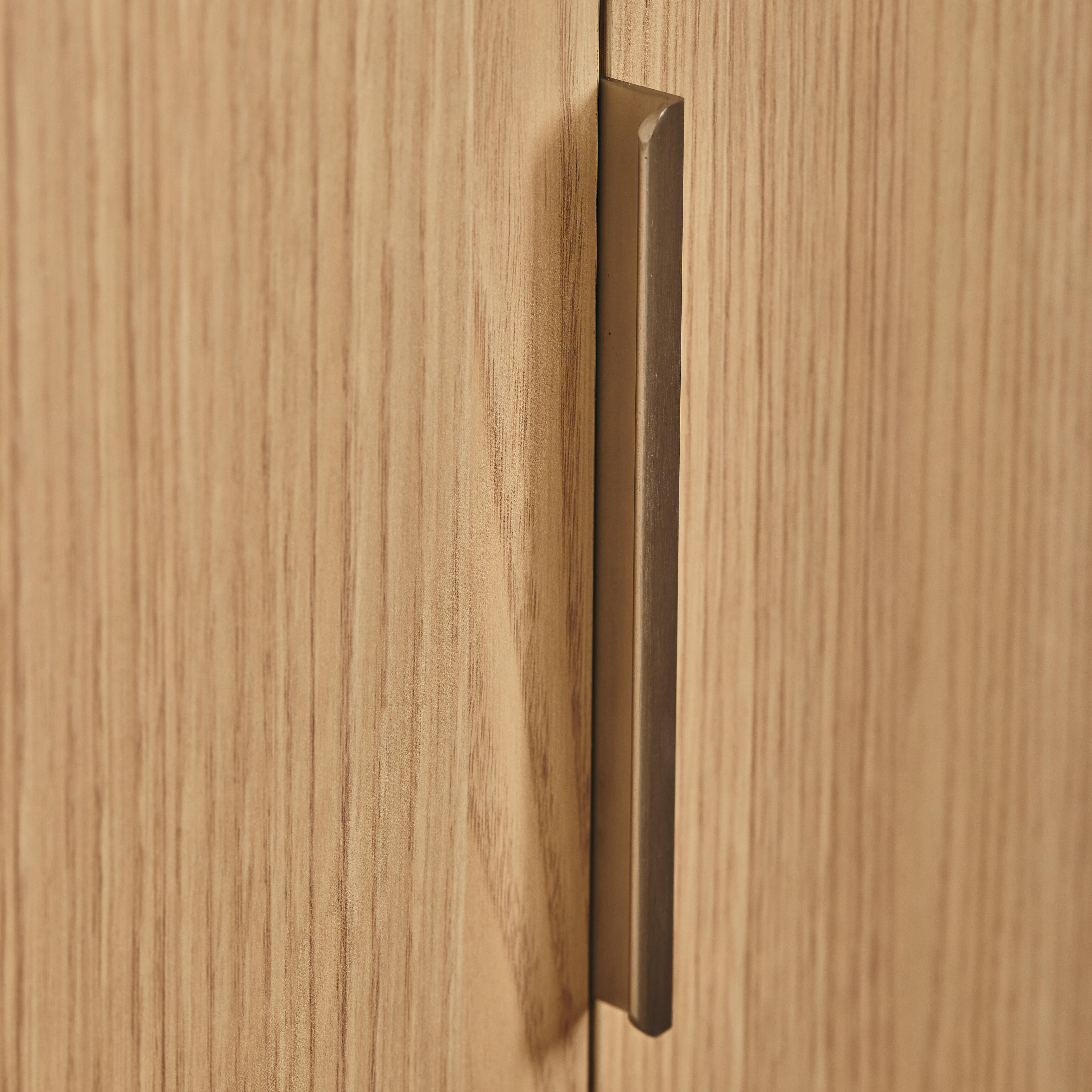 Lot de 2 poignées de meuble Livio, aluminium nickel brossé, entraxe 128 mm - 3