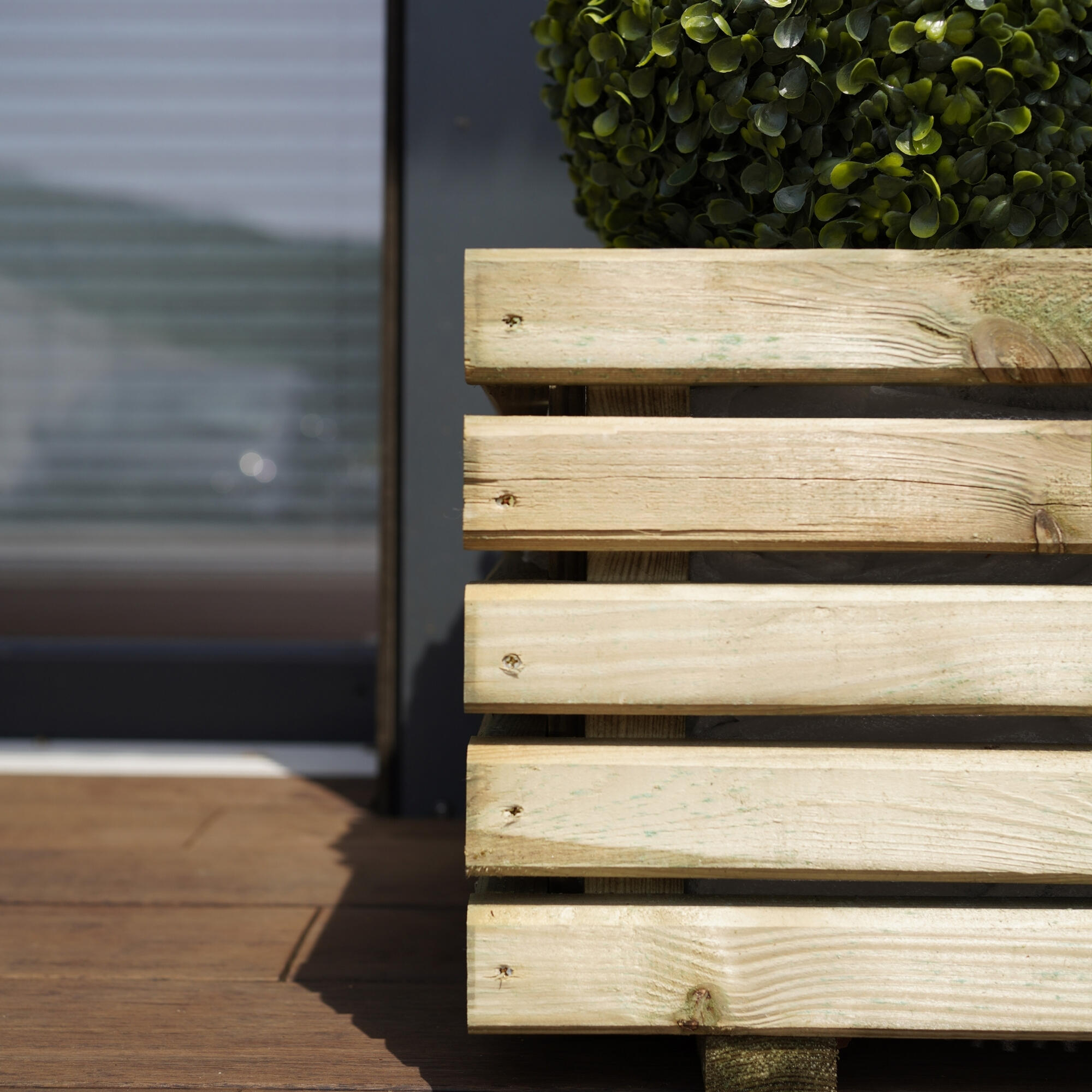 Bac KÜB rectangle en pin traité CERLAND, L.80 x P.40 x H.28 cm - 6