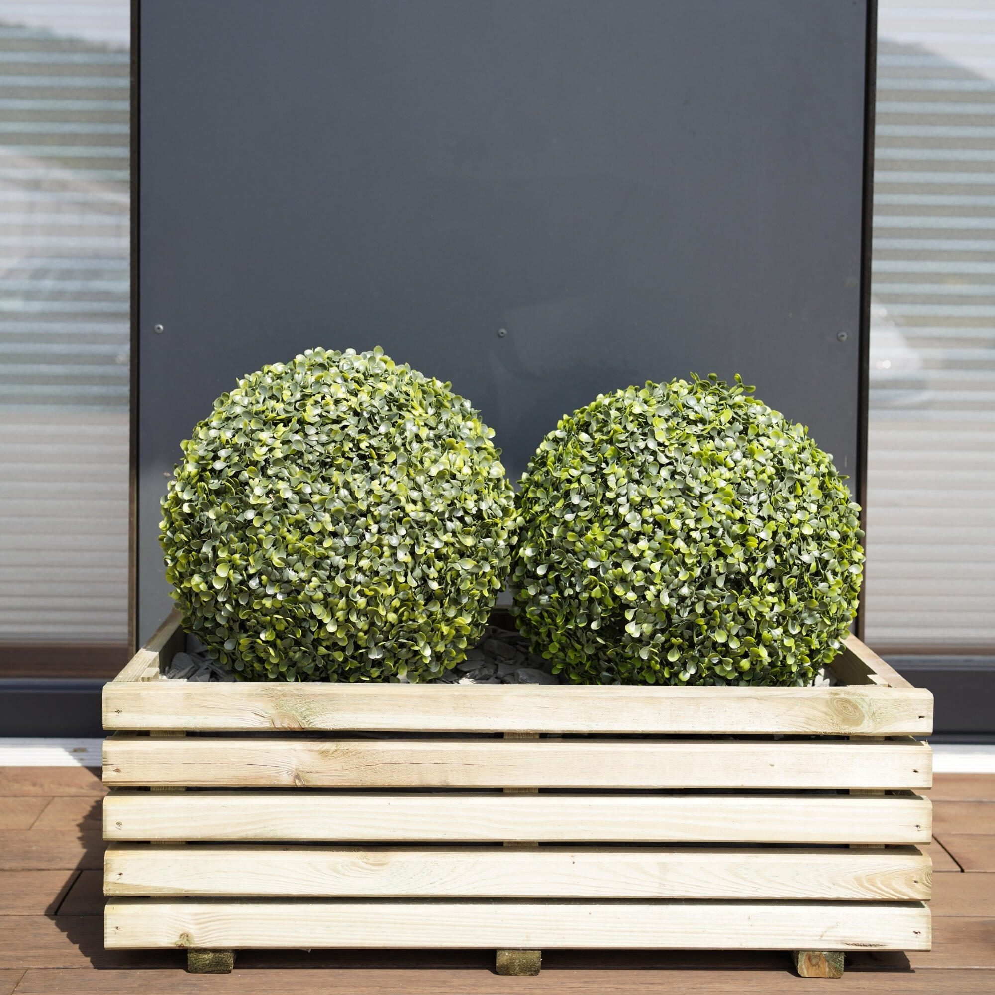 Bac KÜB rectangle en pin traité CERLAND, L.80 x P.40 x H.28 cm - 2