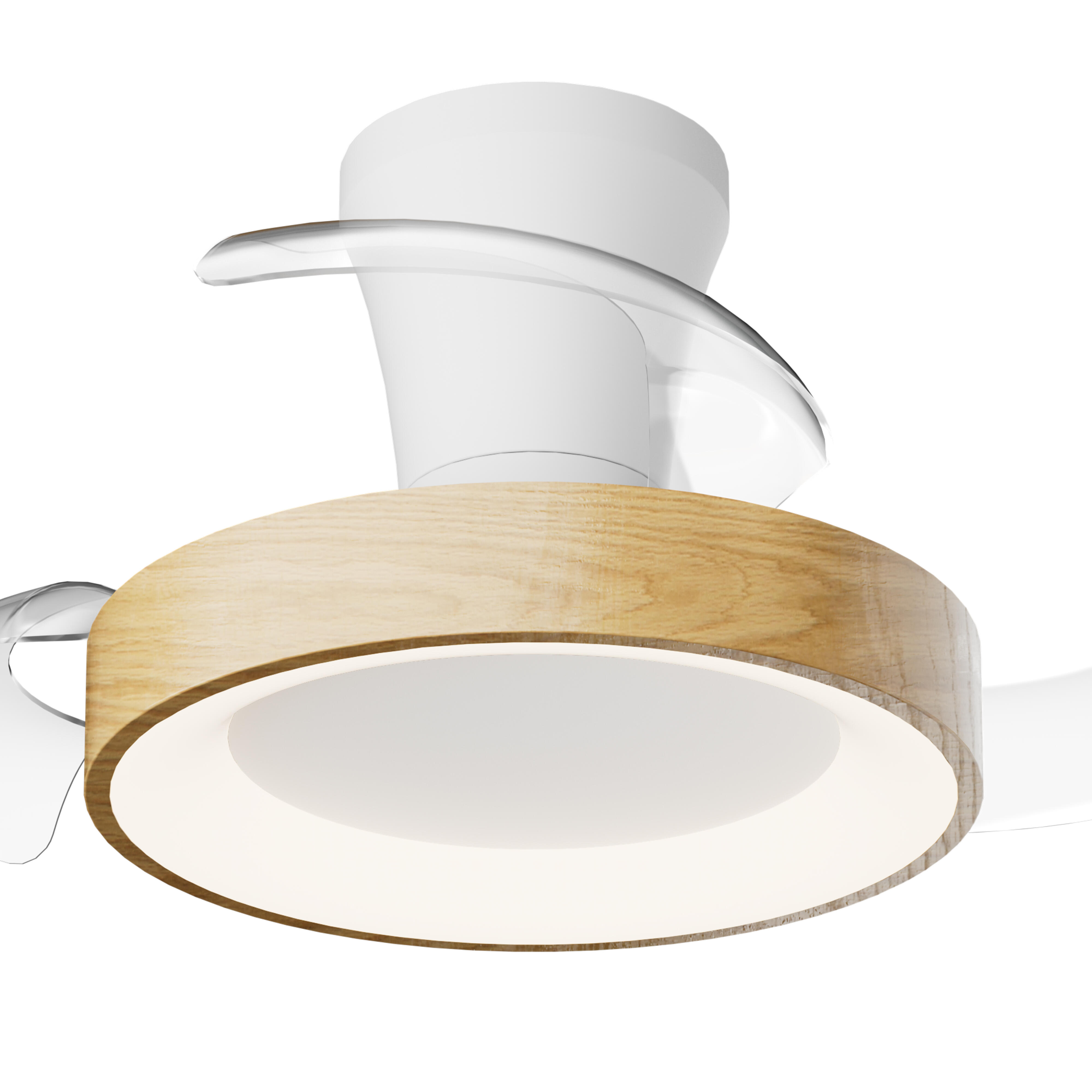 Ventilador de techo con luz silencioso DC 25W con mando ø71 cm Niseko MANTRA marrón luz CCT 3 aspas retráctiles tipo lámpara| 3 velocidades| modo verano/invierno| recomendado para <13m² - 12