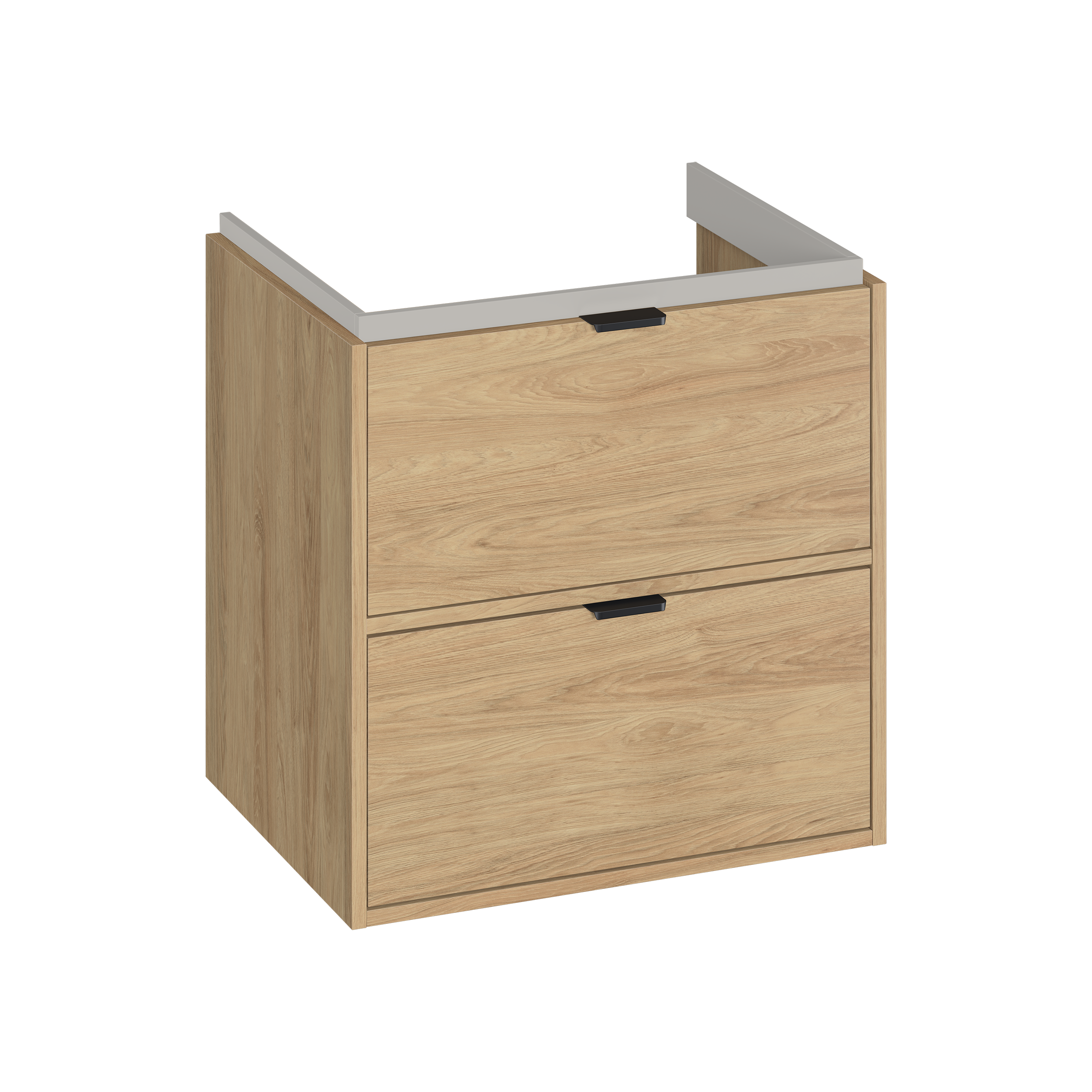 Szafka pod umywalkę wisząca Atrato 59.4x44.8x60.5 cm brązowa dąb Cersanit