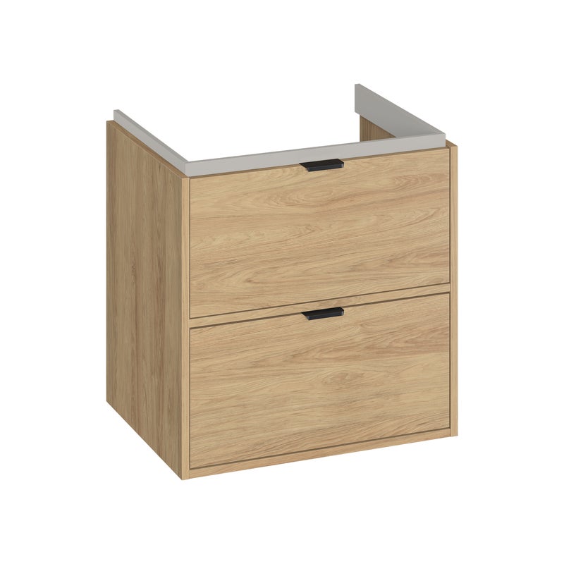 Szafka pod umywalkę wisząca Atrato 59.4x44.8x60.5 cm brązowa dąb Cersanit