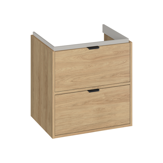 Szafka pod umywalkę wisząca Atrato 59.4x44.8x60.5 cm brązowa dąb Cersanit