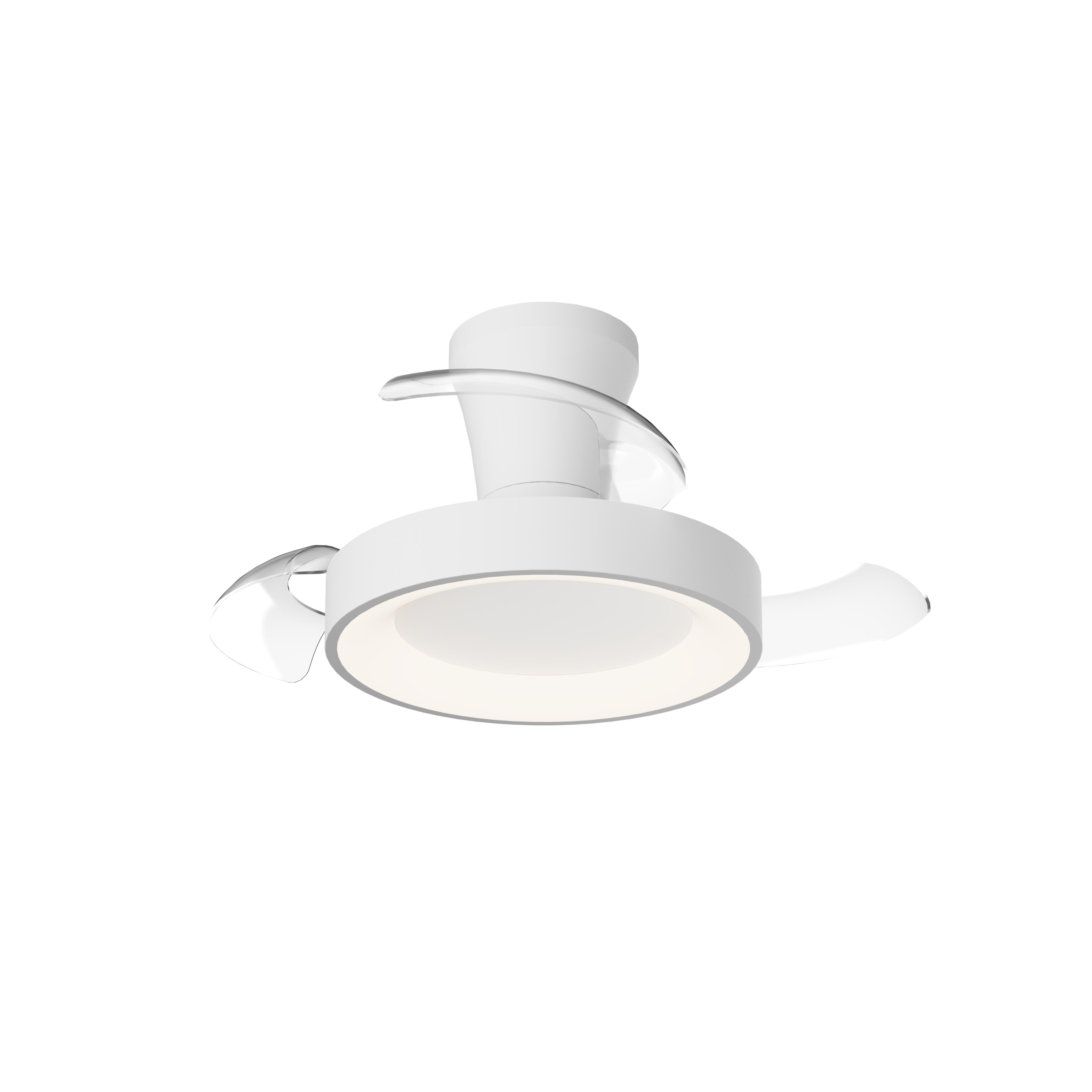 Ventilador de techo con luz silencioso DC 25W con mando ø71 cm Niseko MANTRA blanco luz CCT 3 aspas retráctiles tipo lámpara| 6 velocidades| modo verano/invierno| recomendado para <13m² - 2