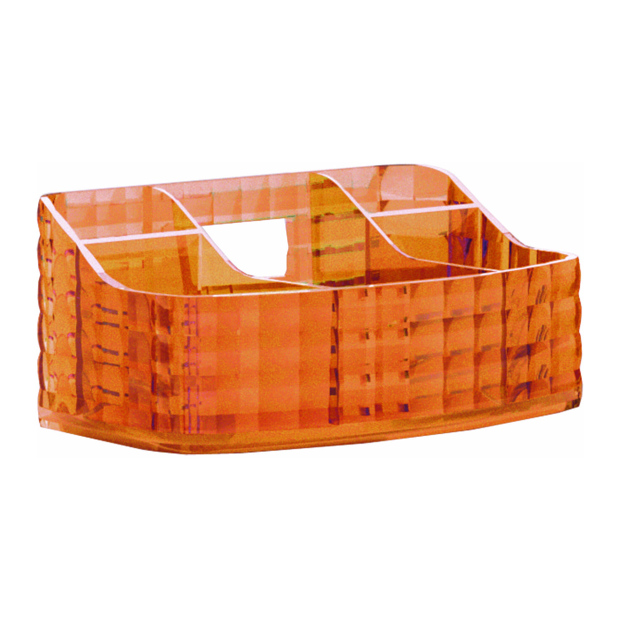 Organizador de almacenamiento, joyas, maquillaje naranja 18.8x10.7x7.5cm