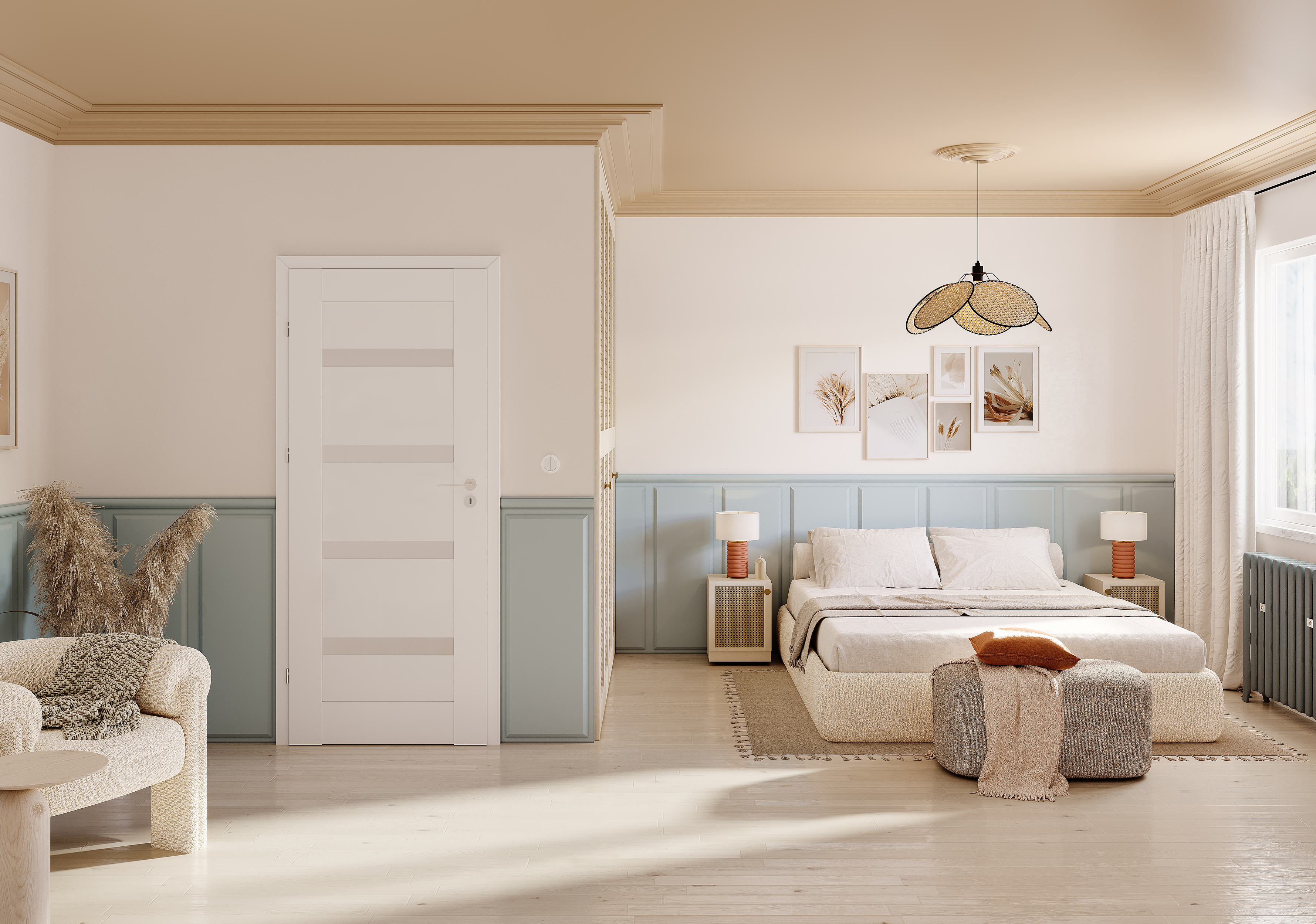 Drzwi wewnętrzne pokojowe Parma Białe 70 Lewe Artens - 2